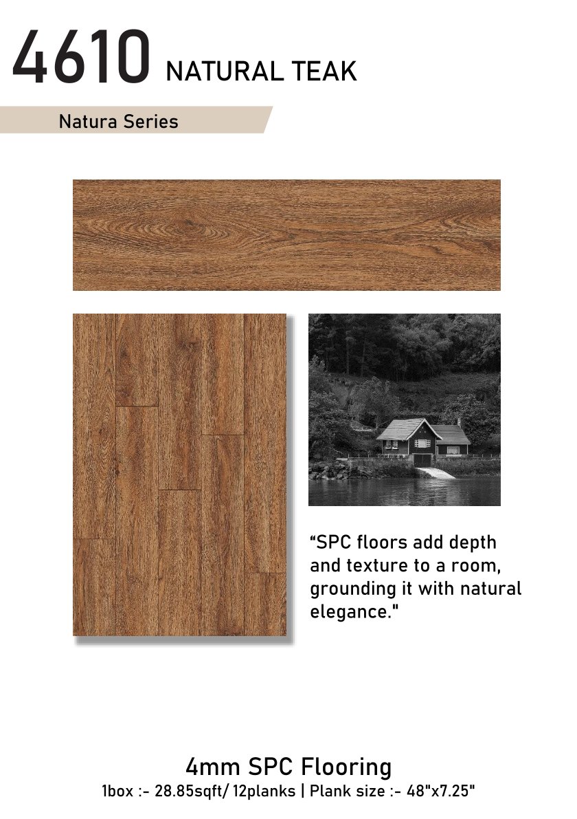 4610  NATURAL TEAK Galgoo Natura 4mm Laminate Flooring