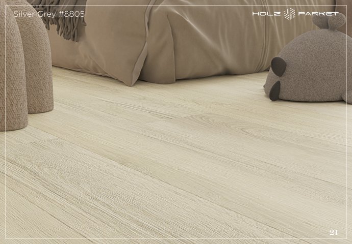 Silver Grey #8805 Hybrid Laminate Wood Flooring