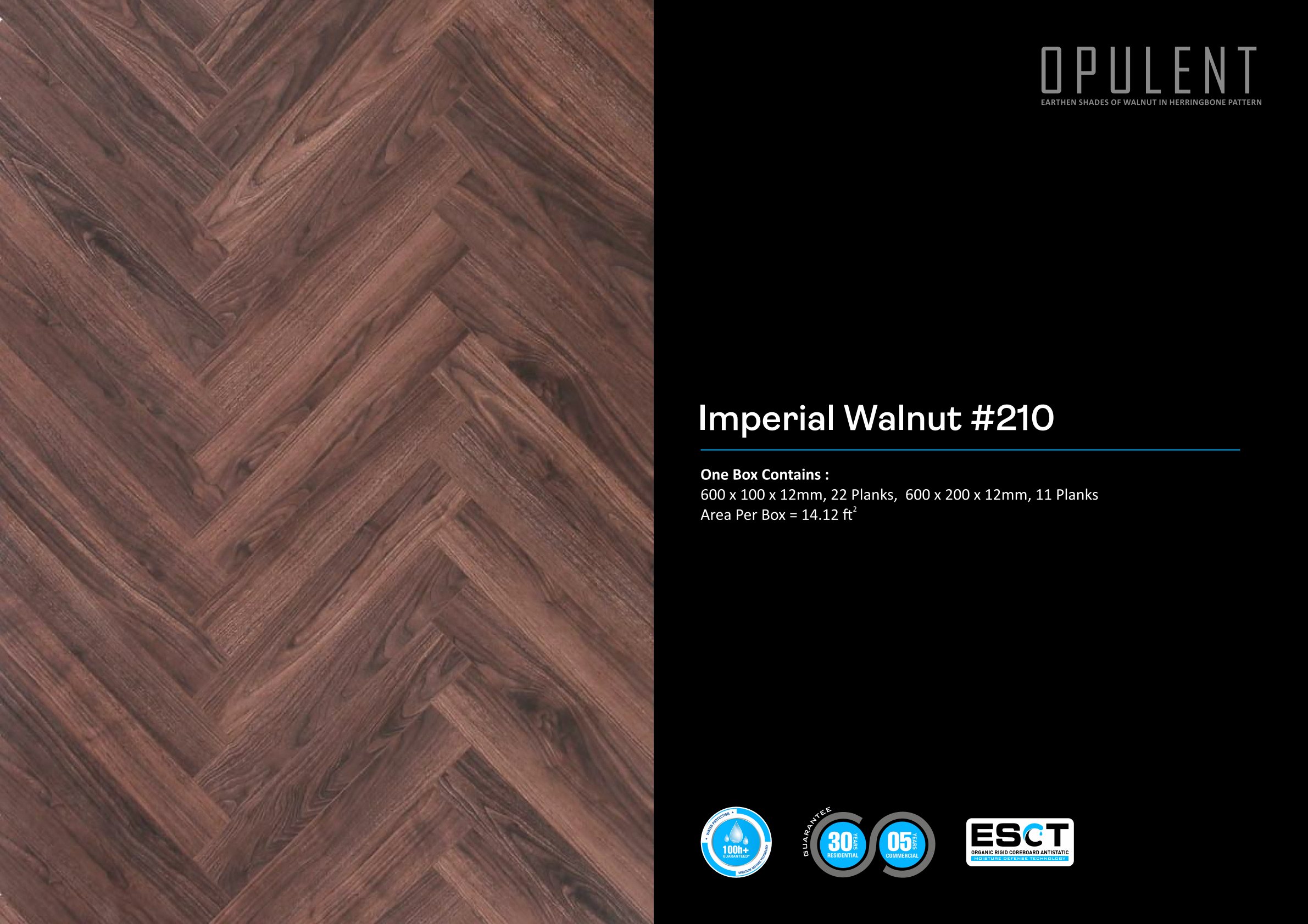 Imperial Walnut #210 12MM Lamiwood Laminate Flooring