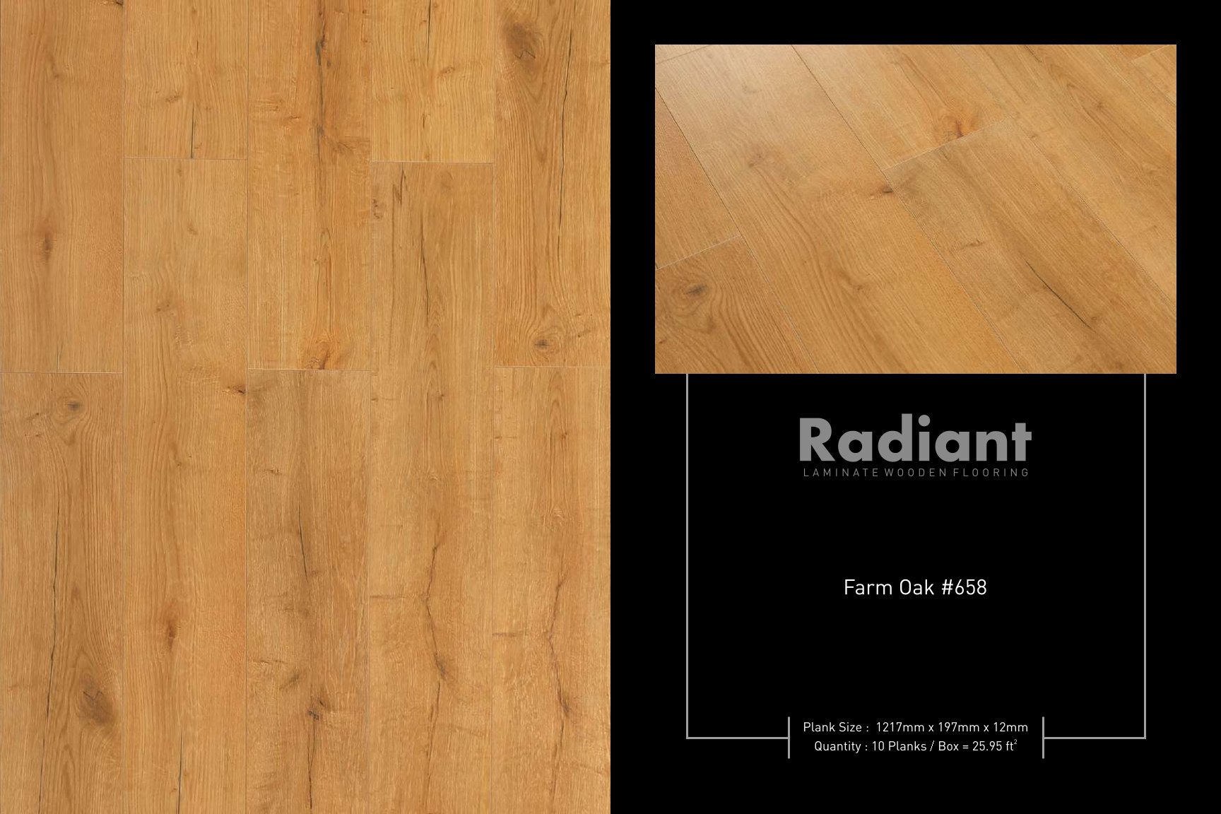 FARM OAK #658 (RADIANT) Lamiwood Laminate Flooring