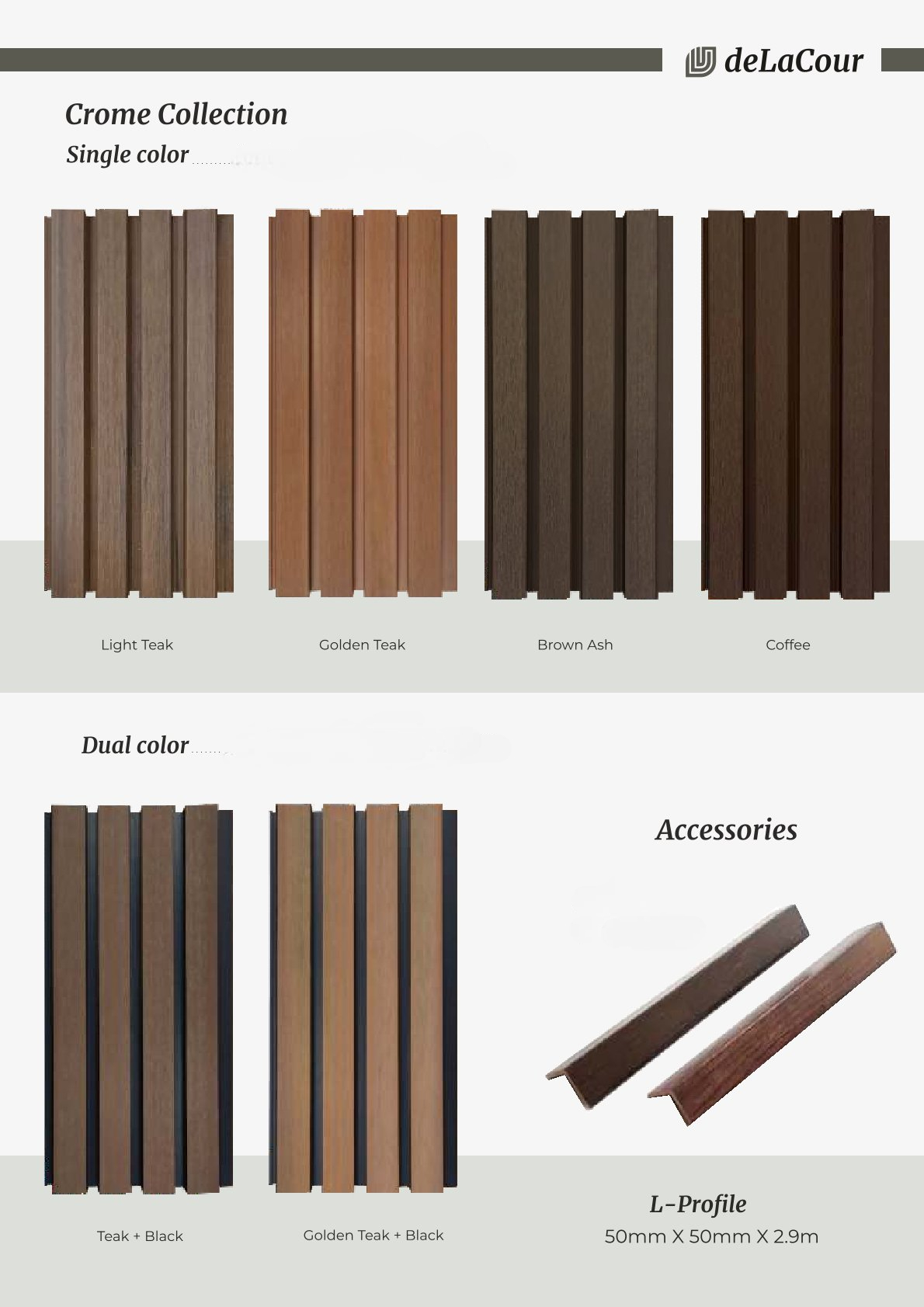 deLaCour WPC Louvers – Stylish & Durable Panels 26mm