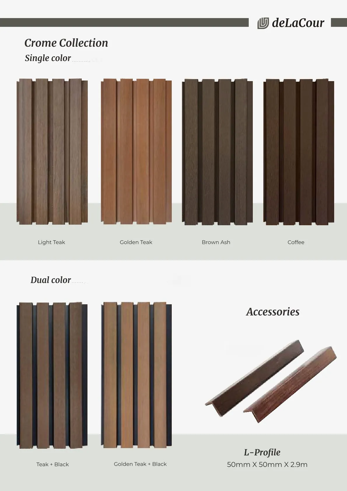 WPC Wall Cladding Panels – 219mm x 26mm x 2900mm