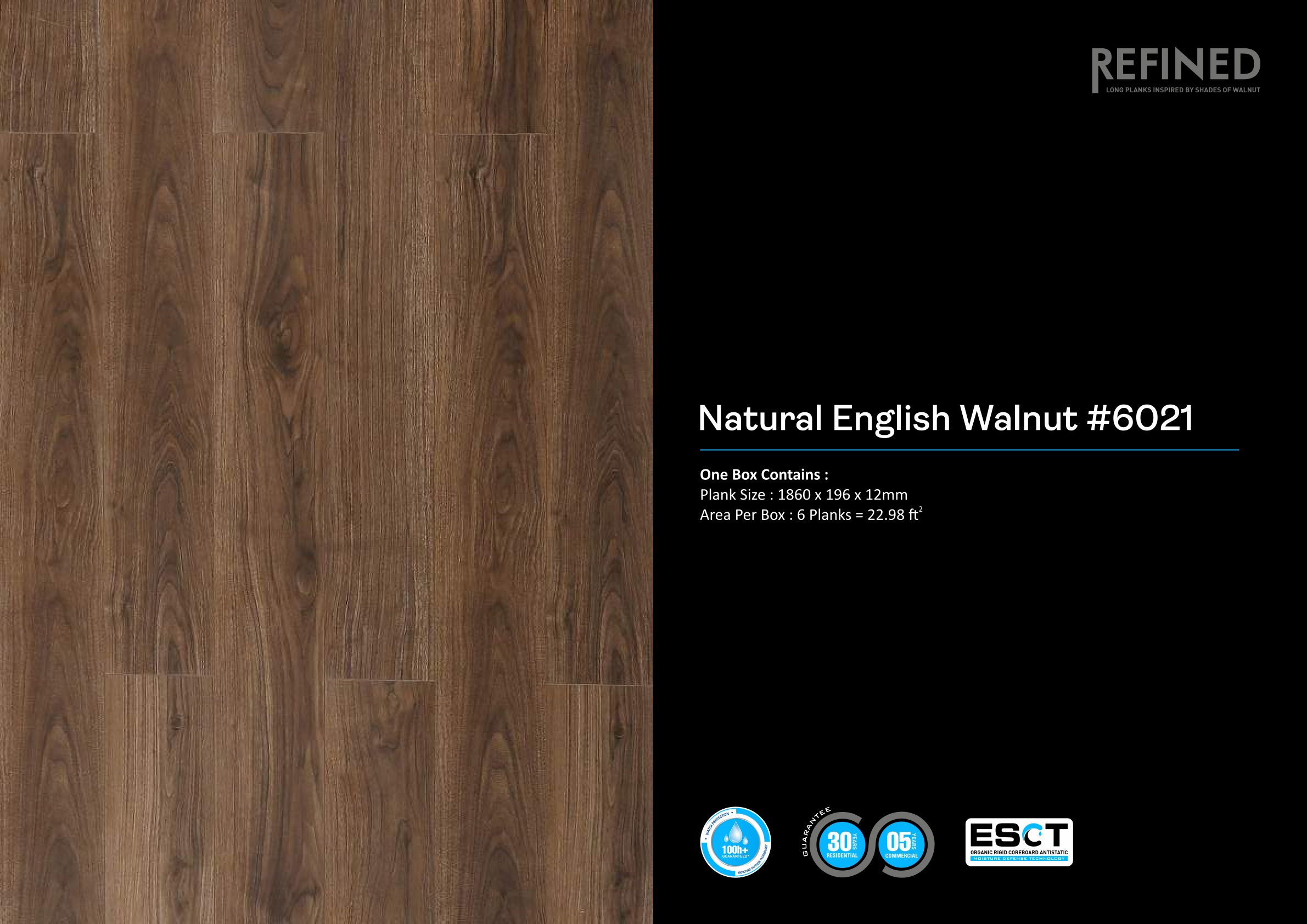 Natural English Walnut 12MM Laminate Flooring - FLOOR2o