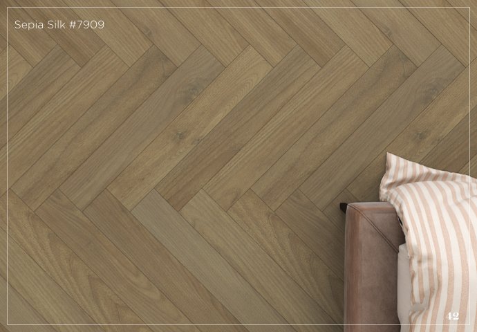 Sepia Silk HB Intrigue Lamiwood Laminate 8mm Flooring