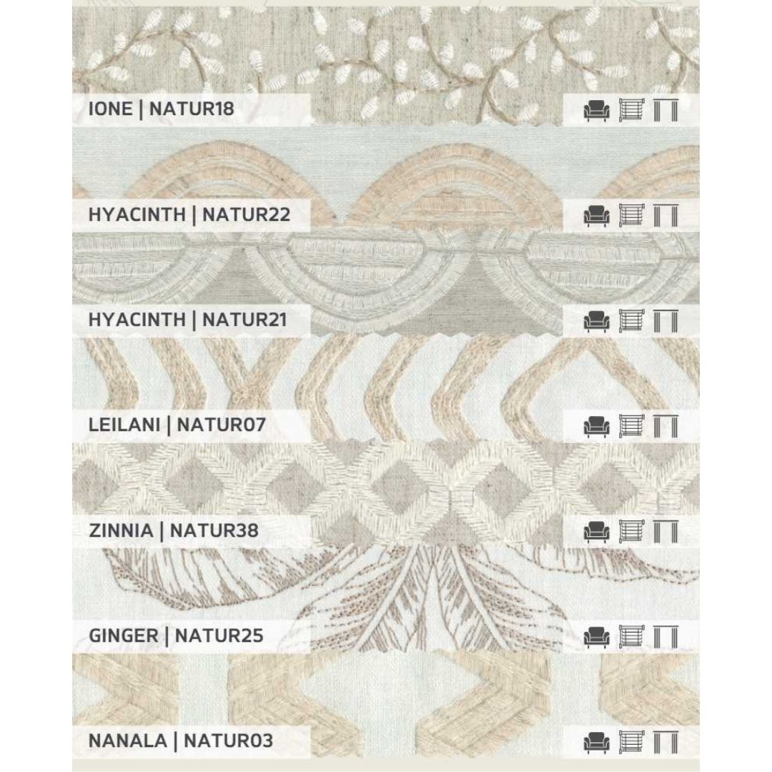 Naturalia Embroidery Fabric - Luxurious Upholstery Material