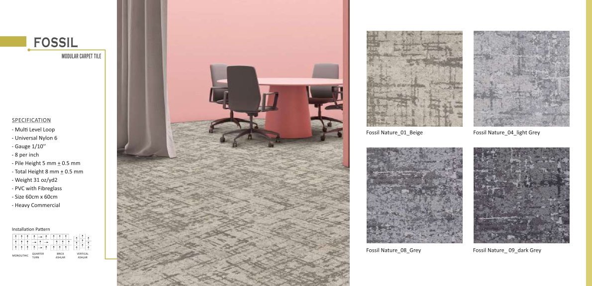 Vito Floor Modular Carpet Tile 1-4-8-9