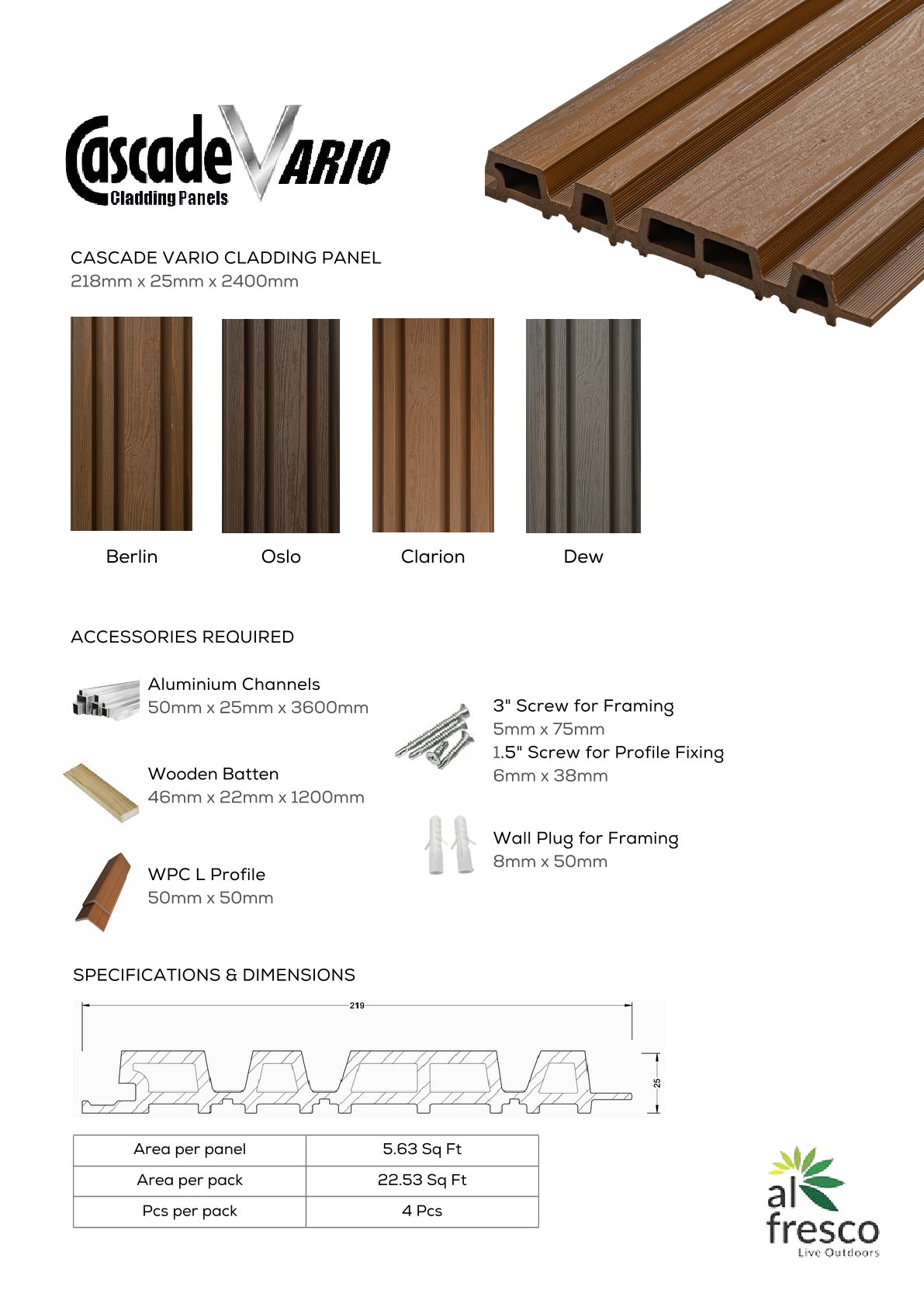 CASCADE VARIO Wonderwood Wall Cladding – Stylish & Durable Panels