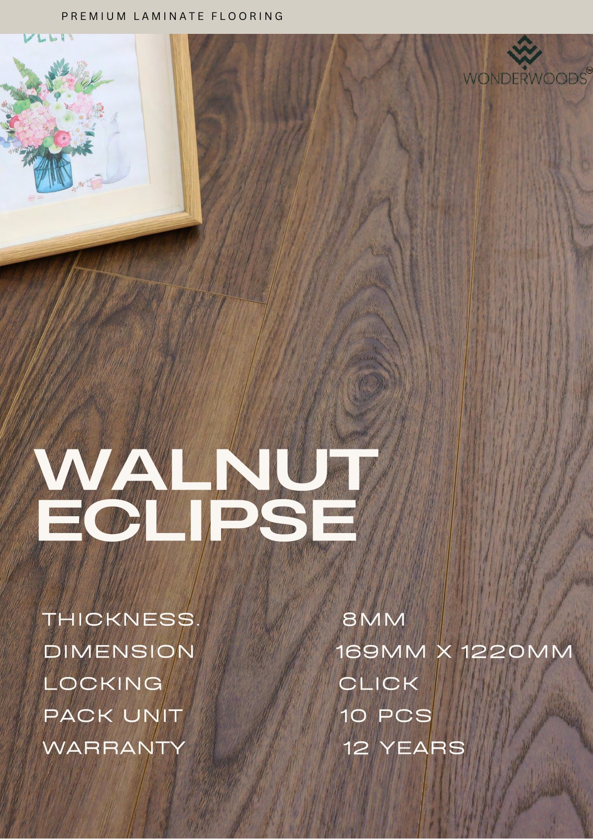 Walnut Eclipse 8mm Laminate Flooring – Origin Unique