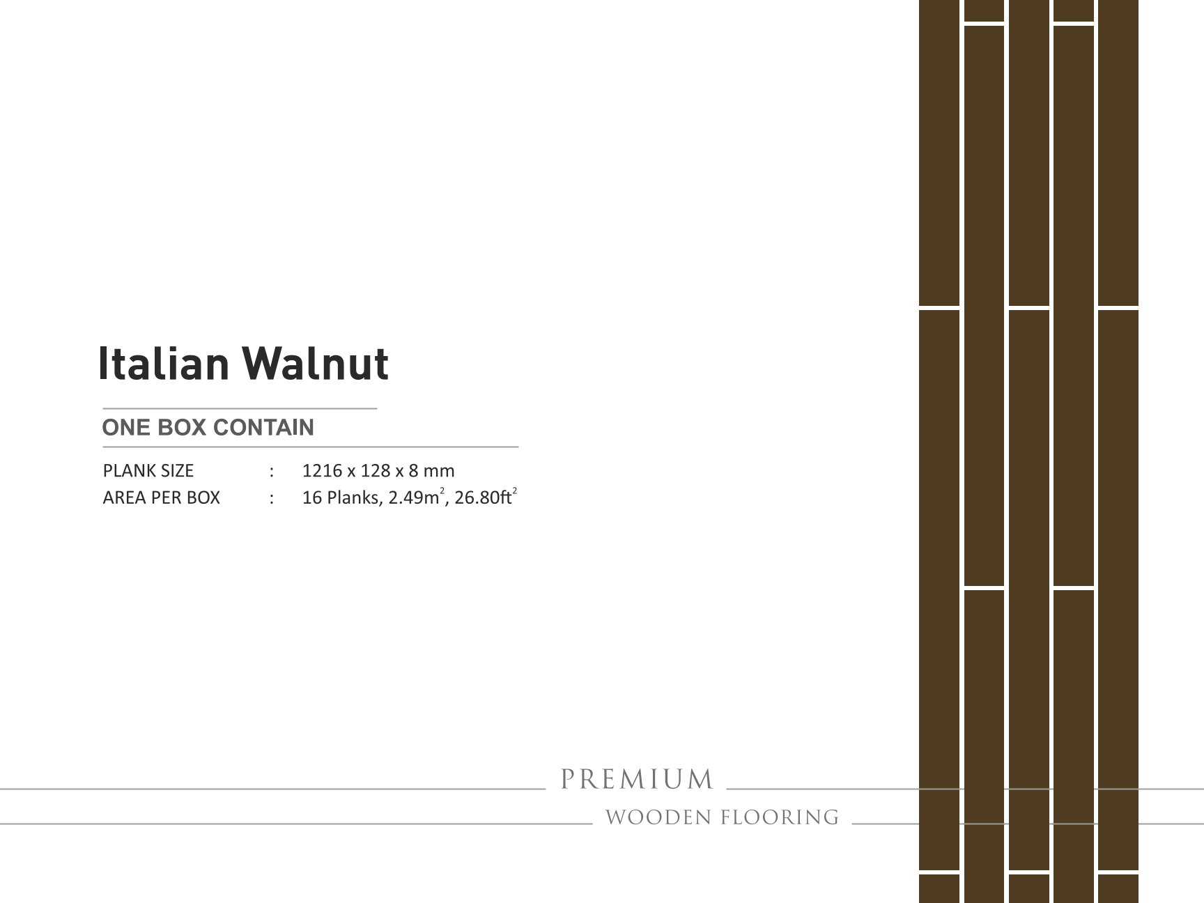 Defloors The Walnut - LTALIAN Walnut 8mm Flooring