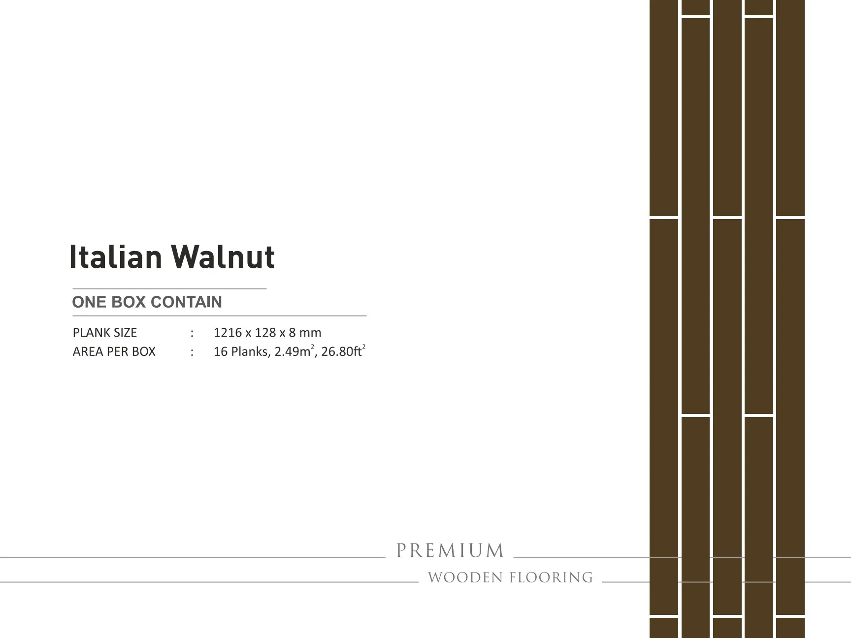 Defloors The Walnut - LTALIAN Walnut 8mm Flooring