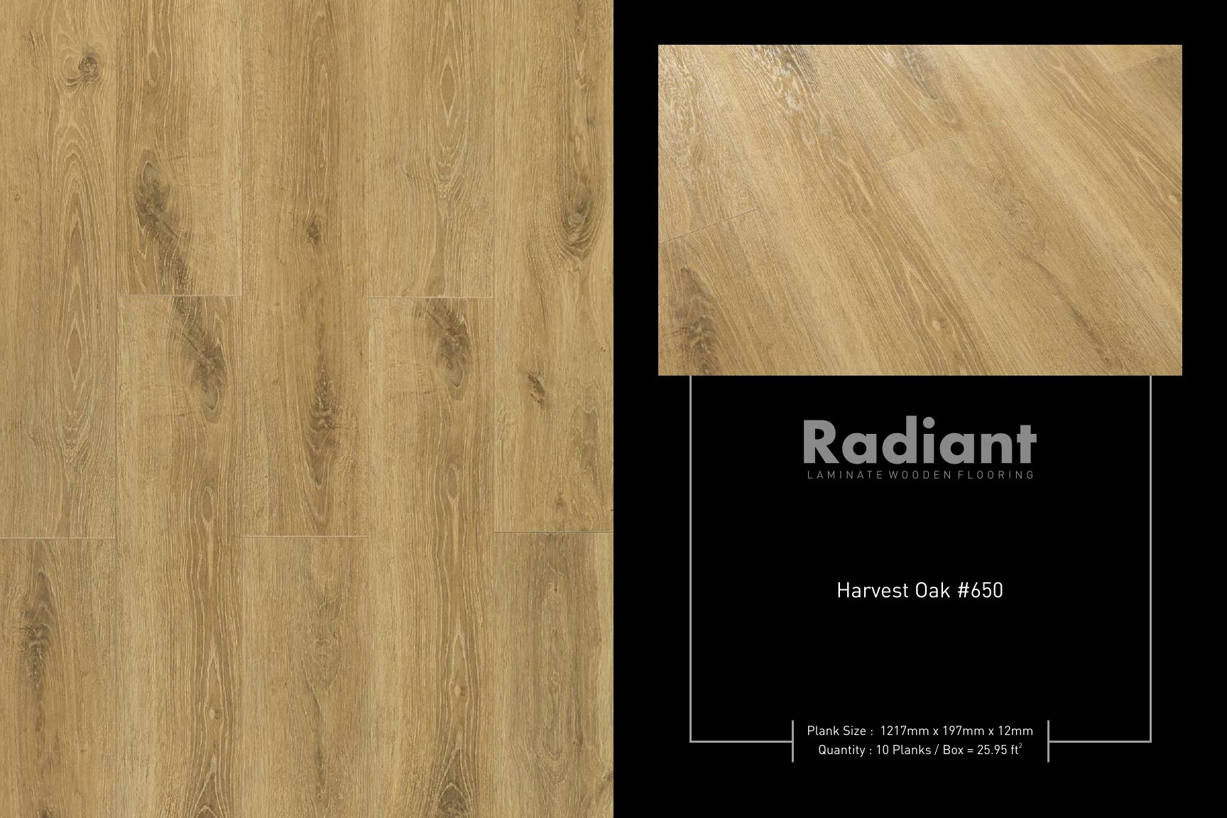Harvest Oak #650 Radiant Lamiwood Laminate Flooring
