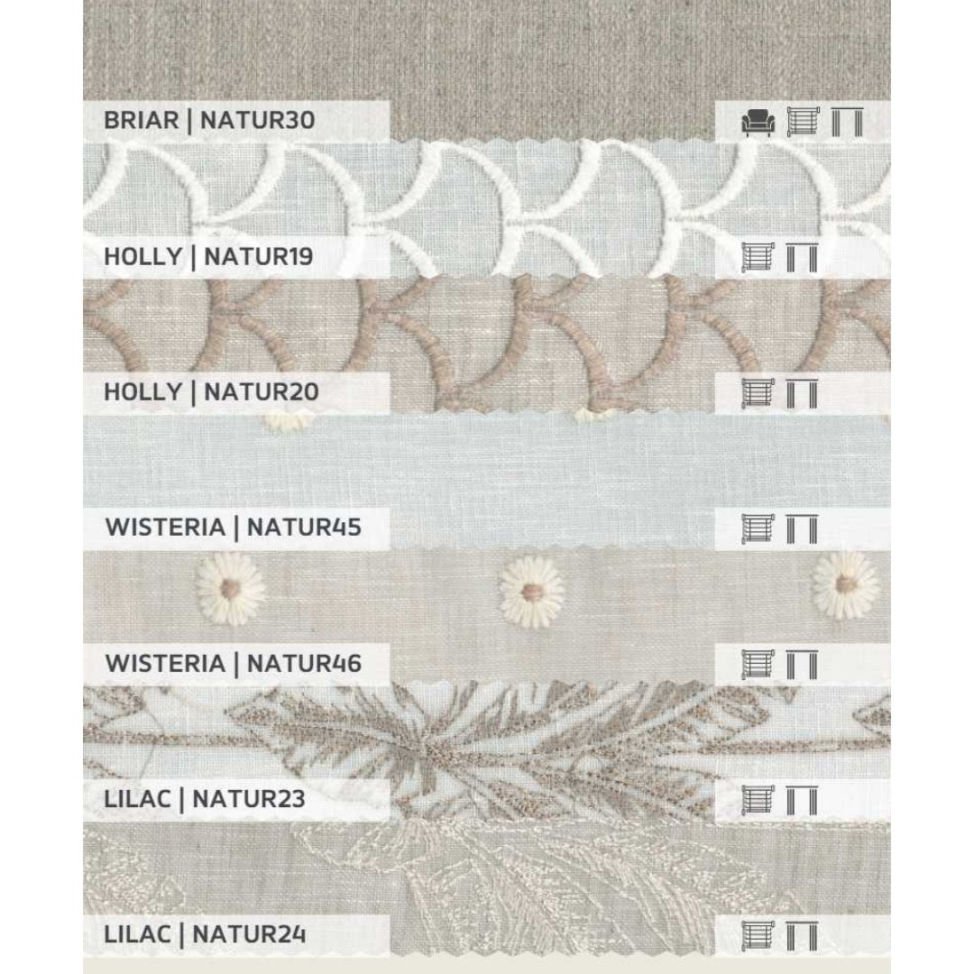 Naturalia Embroidery Fabric - Luxurious Upholstery Material