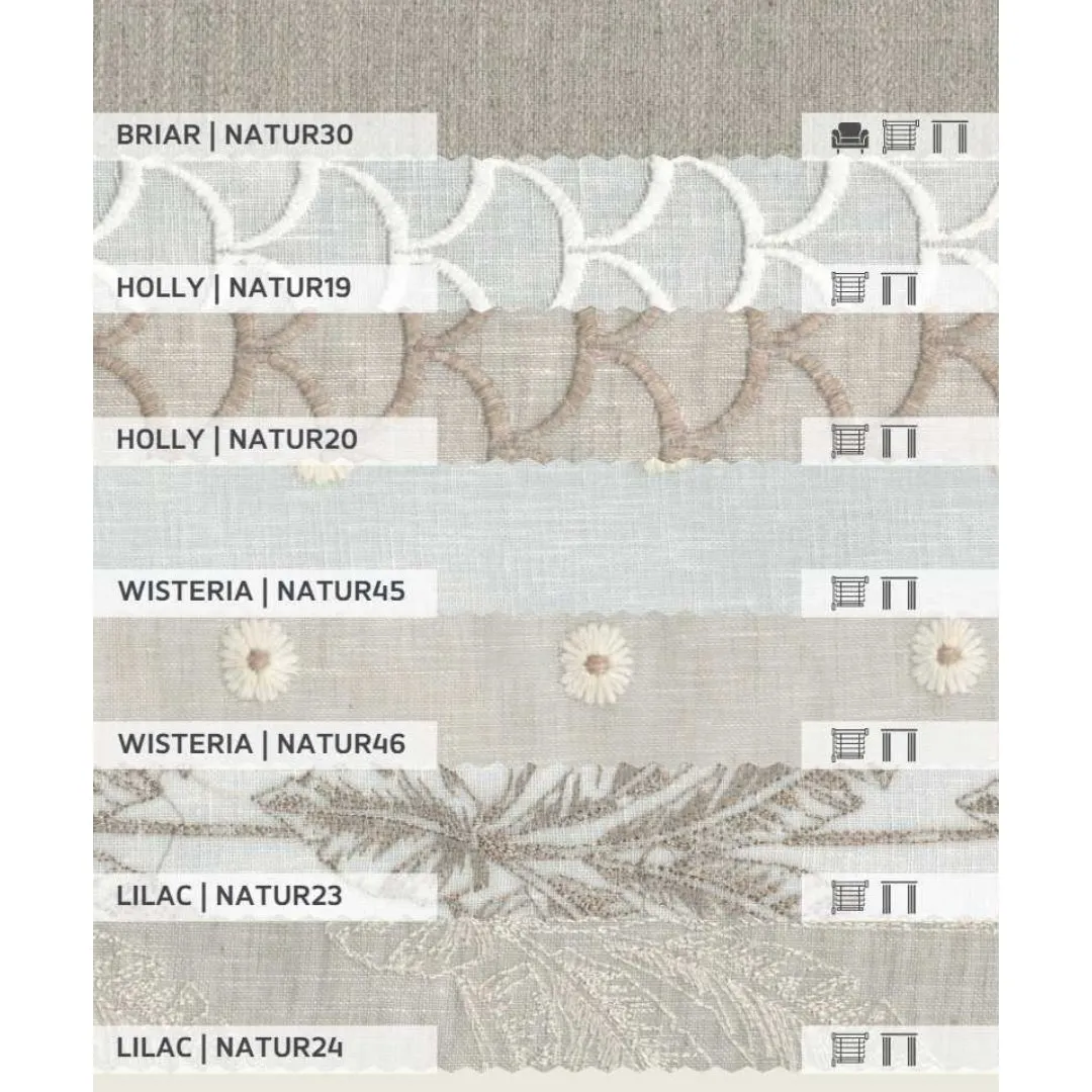 Naturalia Embroidery Fabric - Luxurious Upholstery Material