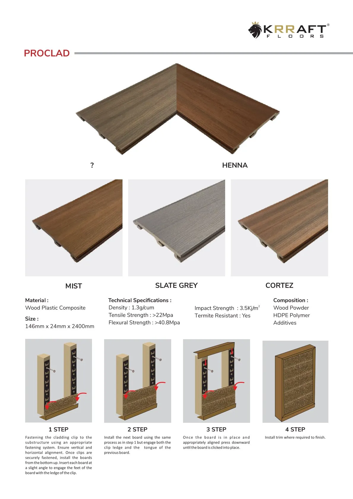 Durable WPC Decking – Krraft Floor 146x24x2400mm