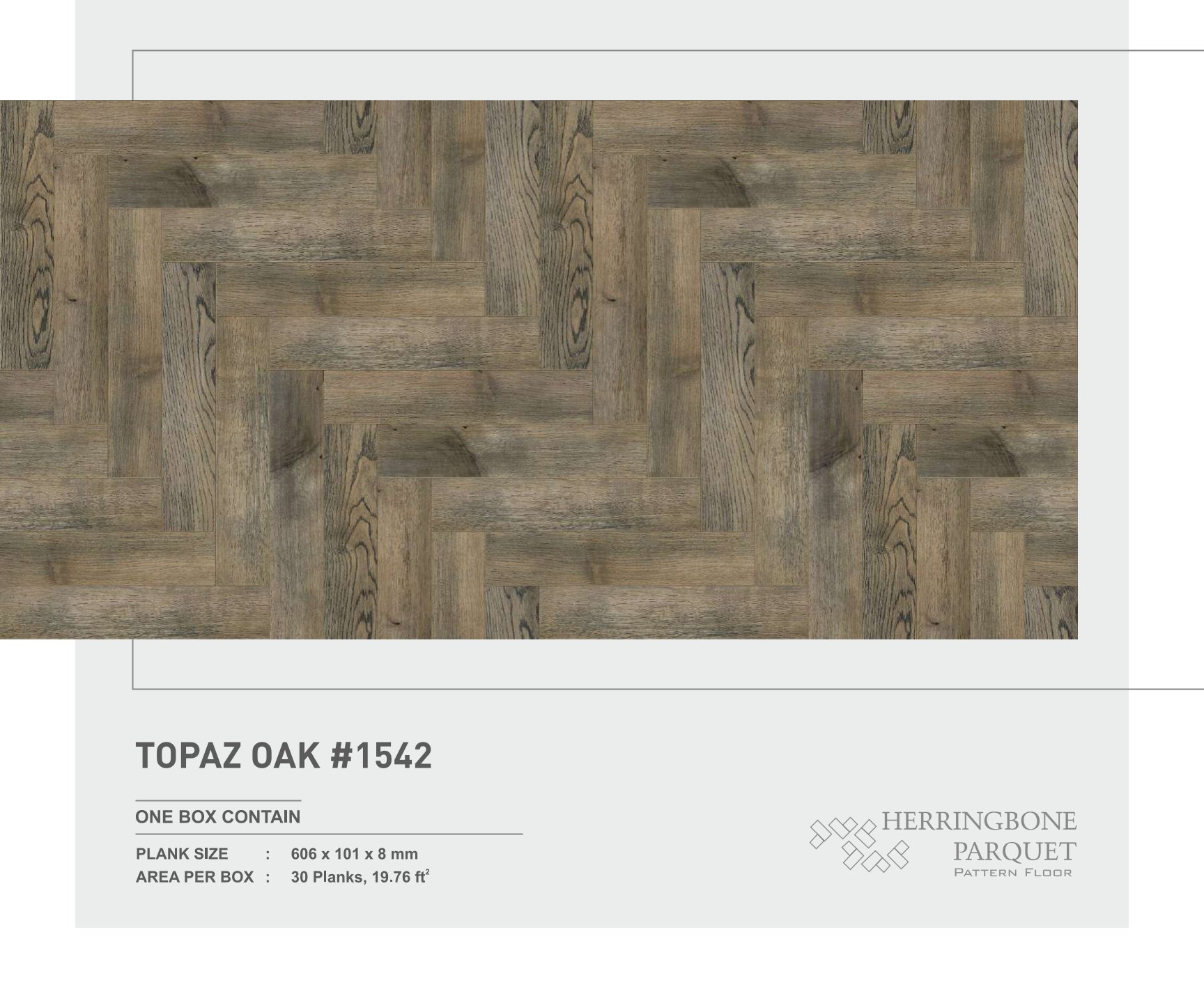 Defloors Herringbone Topaz Oak #1542 – Elegant Flooring