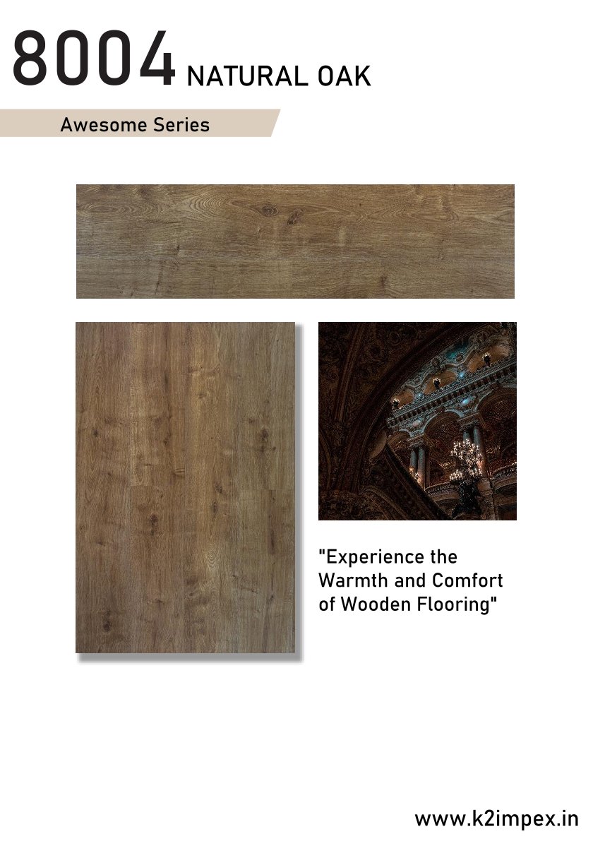 8004 Natural Oak 8mm plank Awesome Series Galgo Laminate Flooring