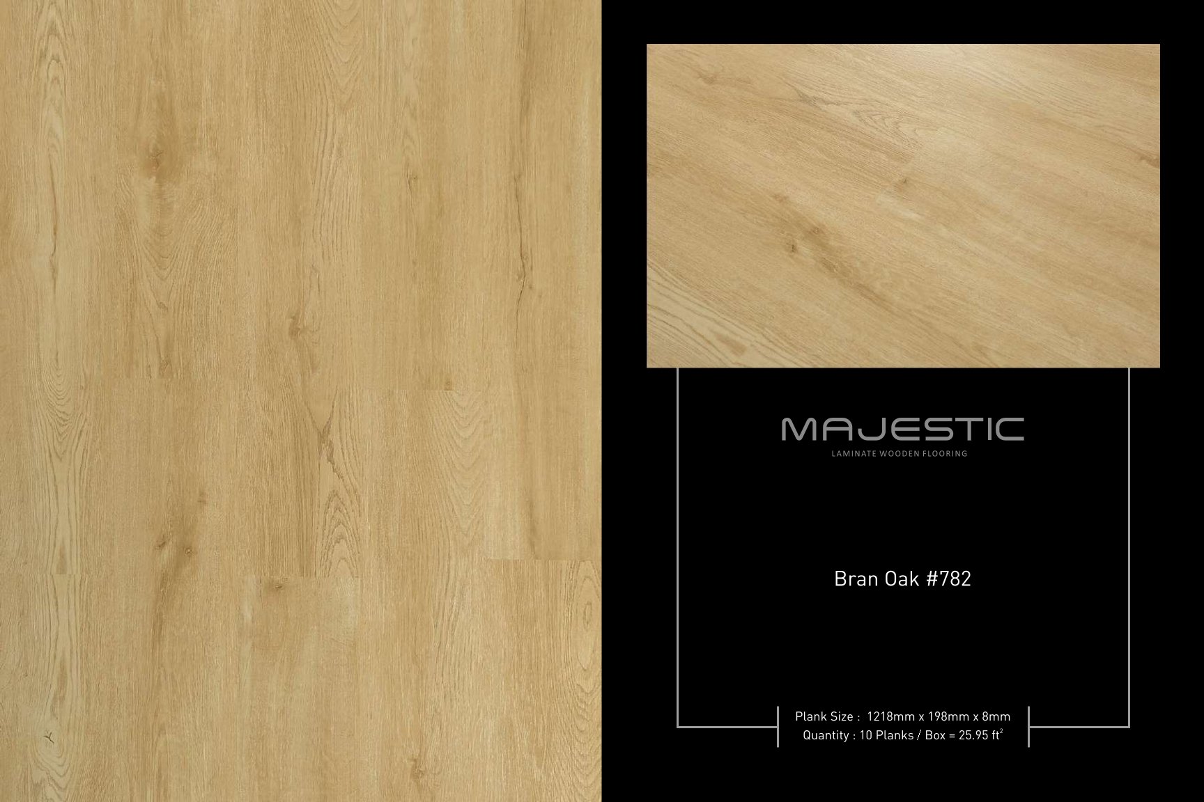 BRAN OAK #782 MAJESTIC Lamiwood Laminate Flooring