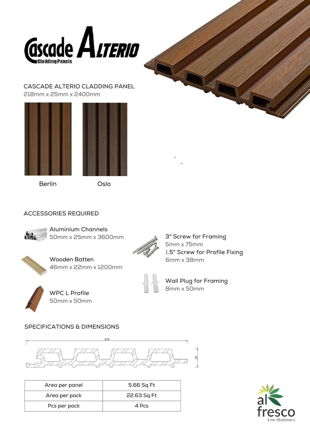 CASCADE ALTERIO Wonderwood Wall Cladding – Stylish & Durable Panels