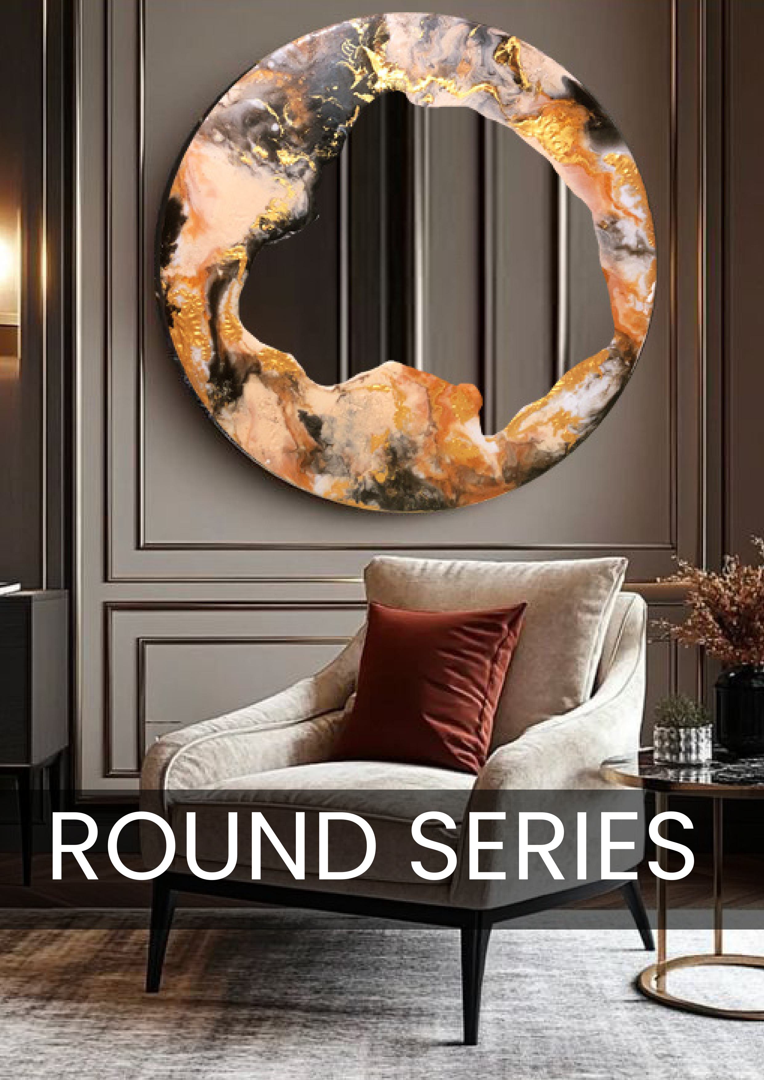 Ddioss D-108R Stylish Decorative Round Mirror