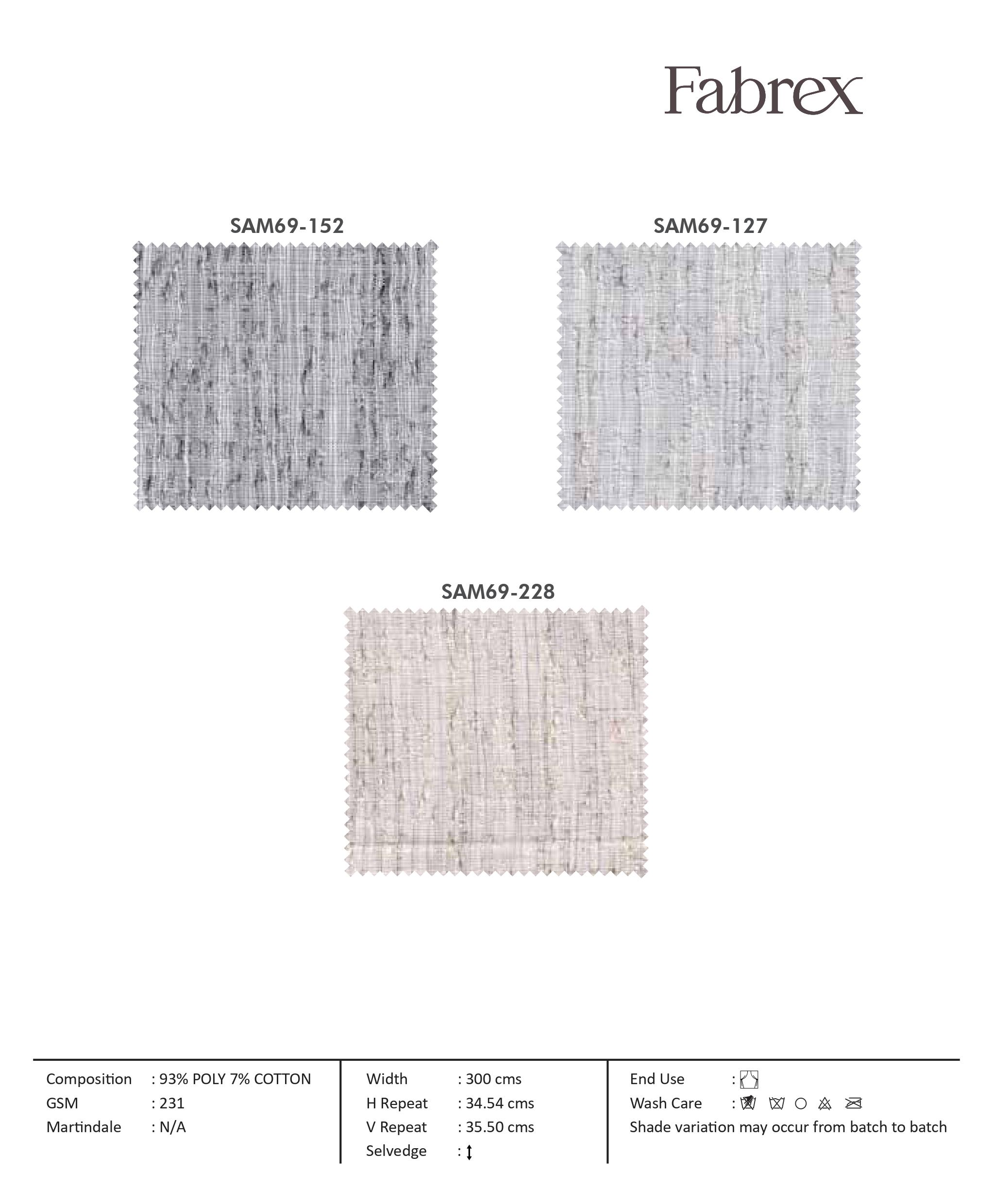 Amore SAM62-127: Luxurious Self-Curtain Fabric