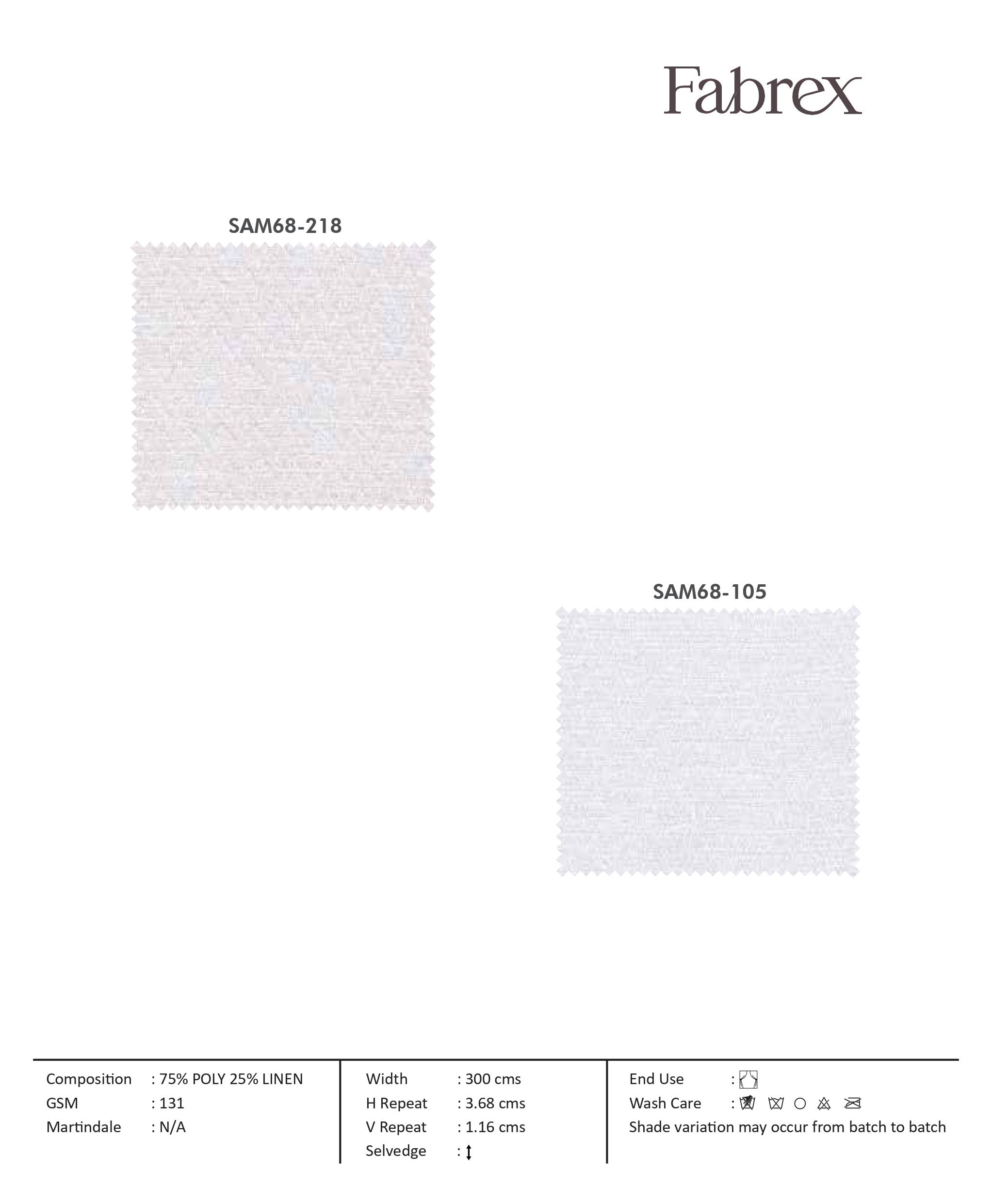 Amore SAM66-105: Premium Self-Curtain Fabric