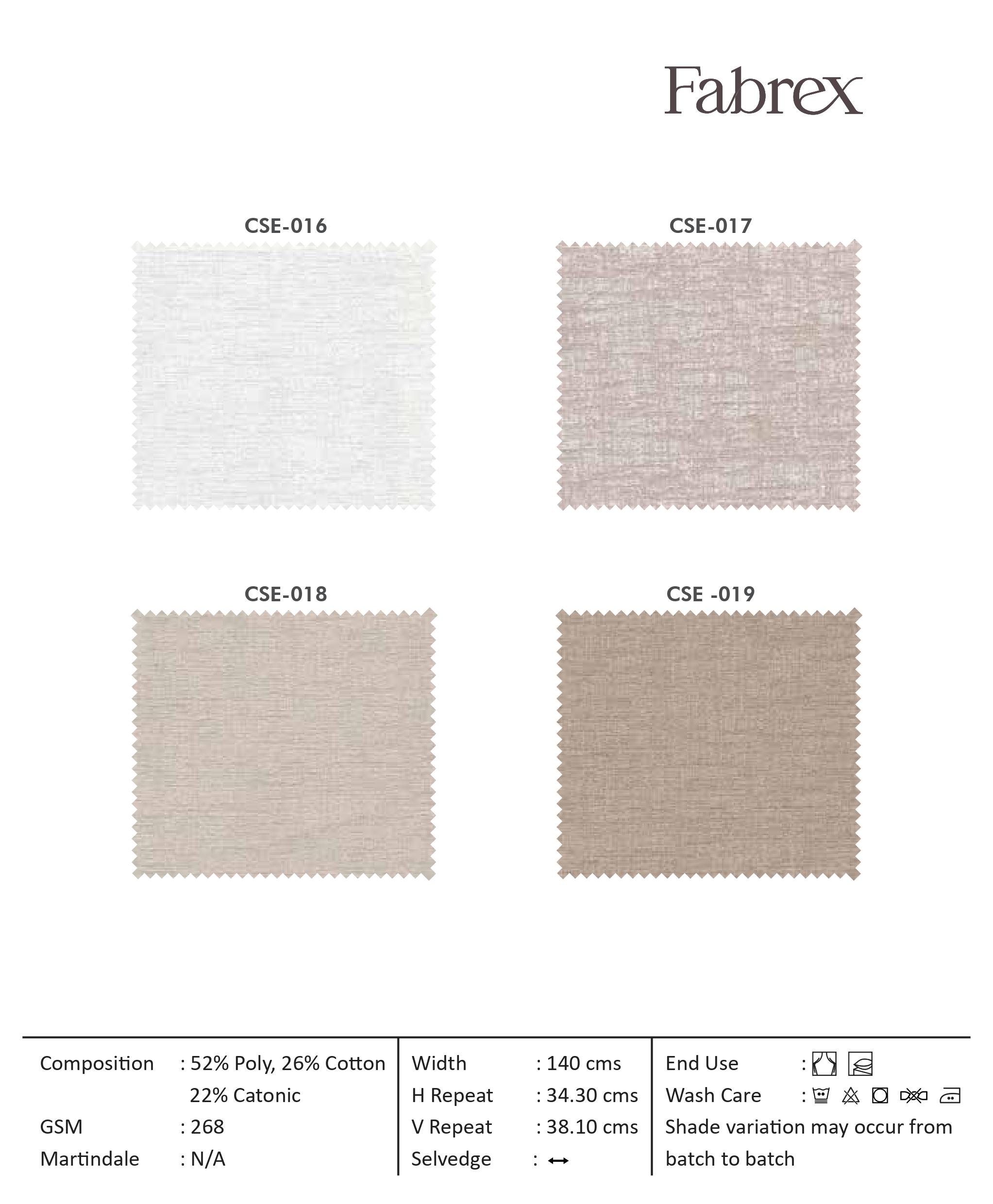 Serenity CSE-017: Elegant Self Curtain Fabric