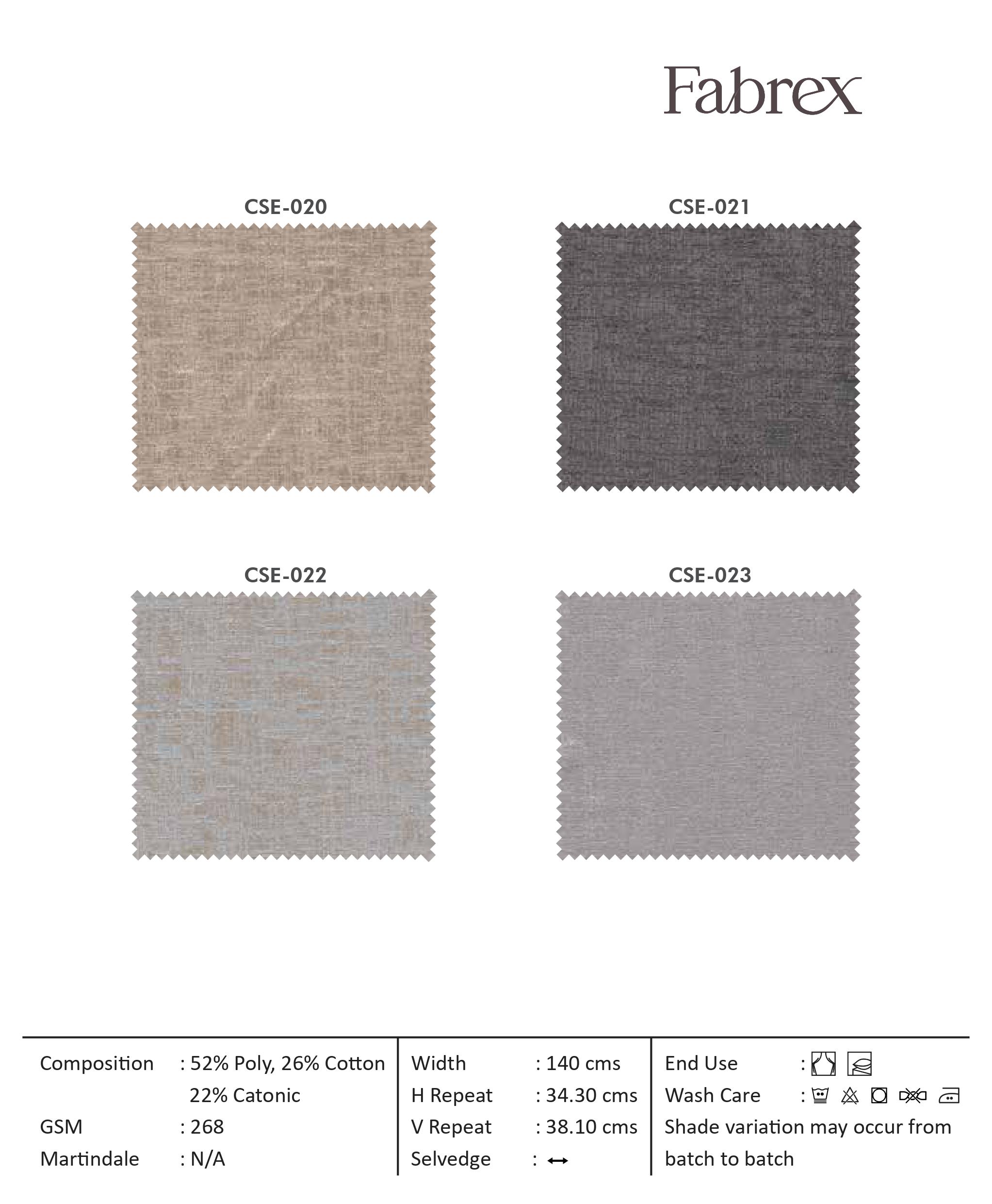 Serenity CSE-017: Elegant Self Curtain Fabric