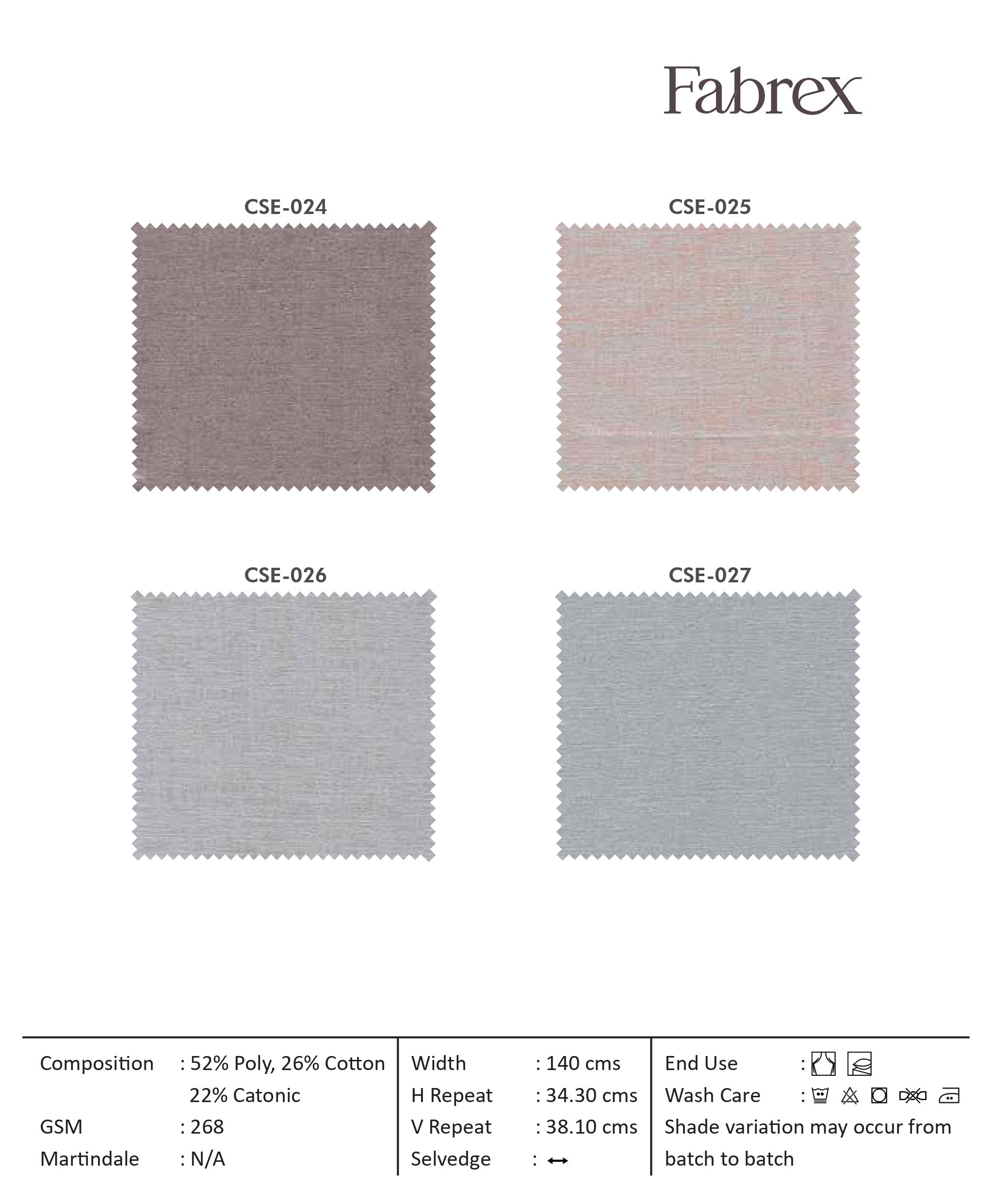 Serenity CSE-017: Elegant Self Curtain Fabric