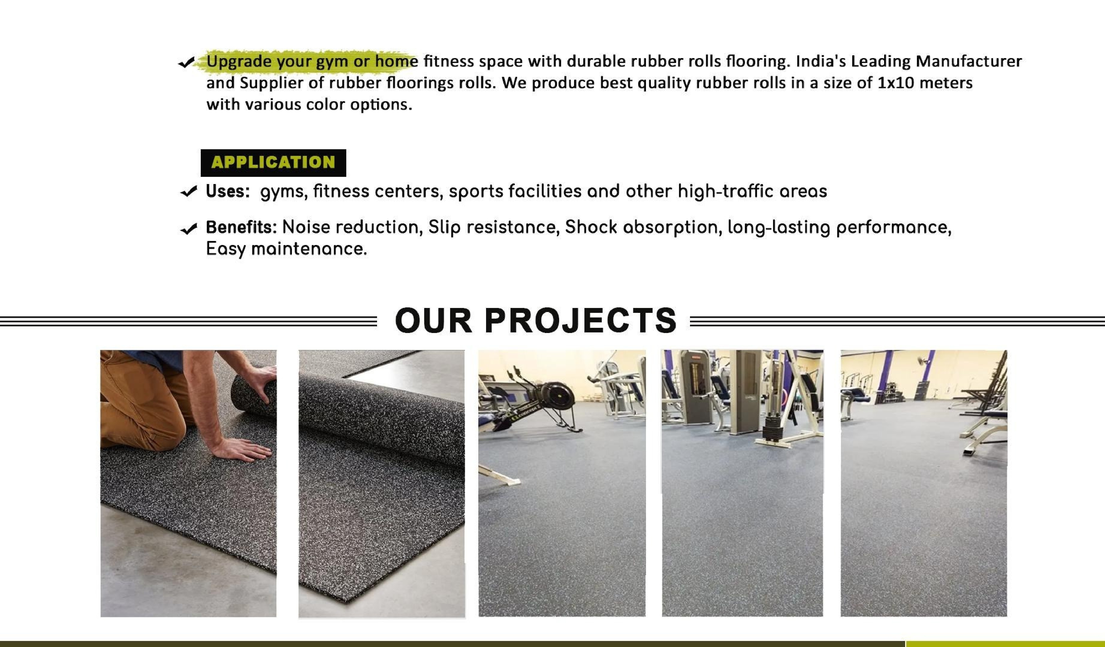 Durable Rubber Rolls for Gym Flooring – High-Quality
