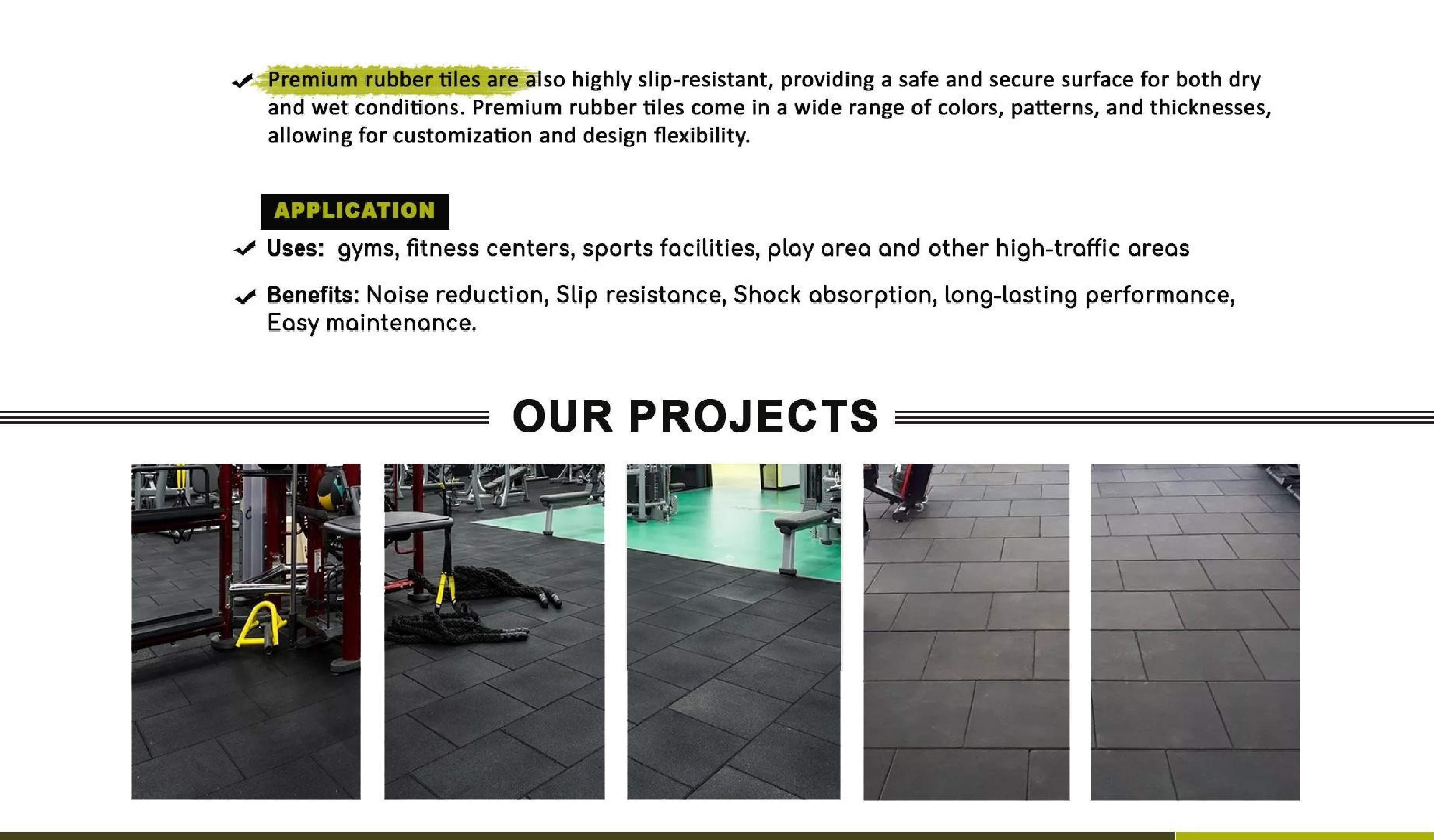 Premium Rubber Gym Tiles 15mm-50mm Thick