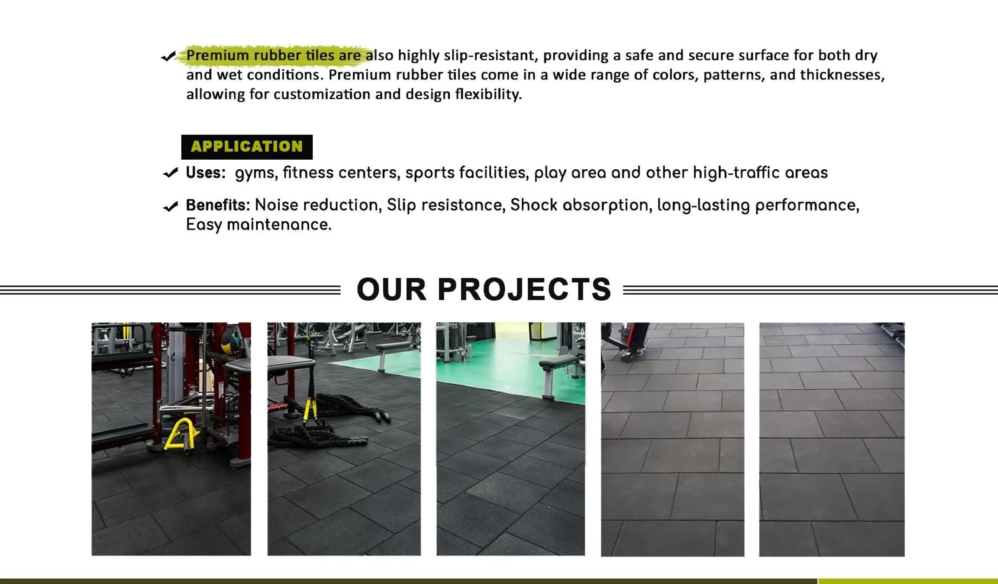 Premium Rubber Gym Tiles 15mm-50mm Thick