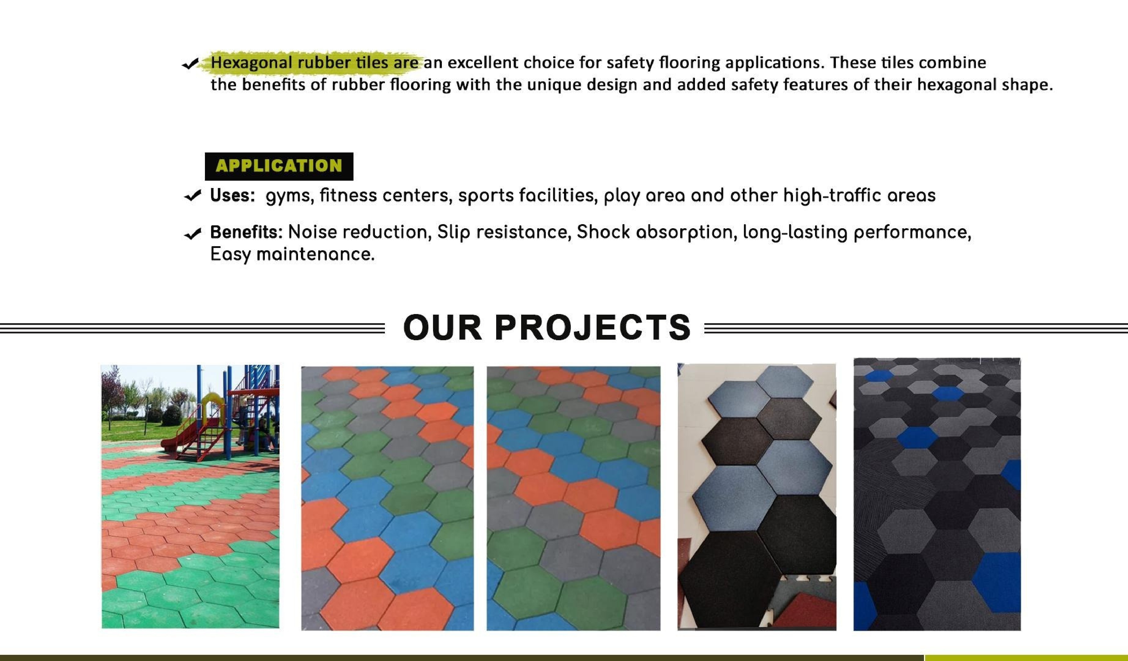 10mm & 15mm Hexagon Rubber Gym Tiles – Durable Flooring