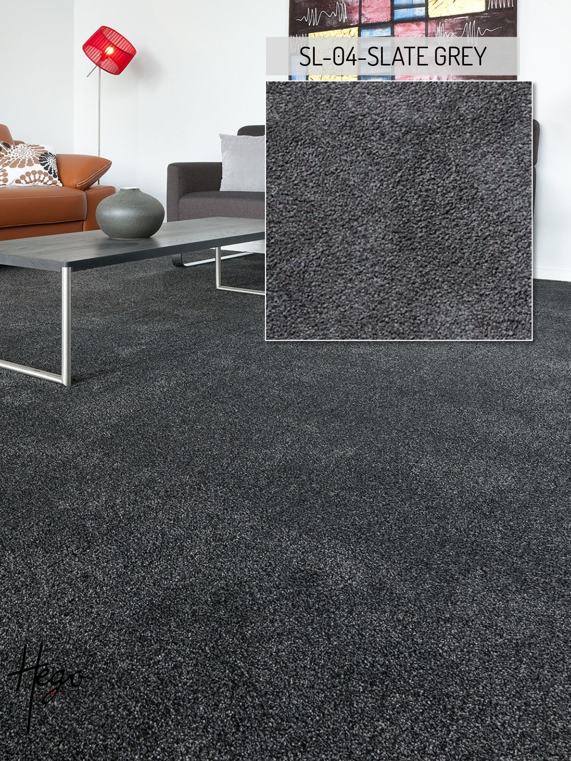 SL-04-SLATE GREY Hego Silky Carpet Roll