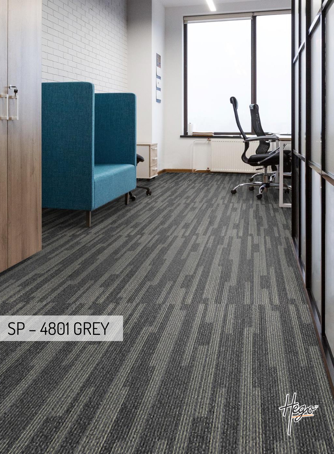 SP – 4801  GREY  Hego Carpet Tile - Durable & Stylish Flooring