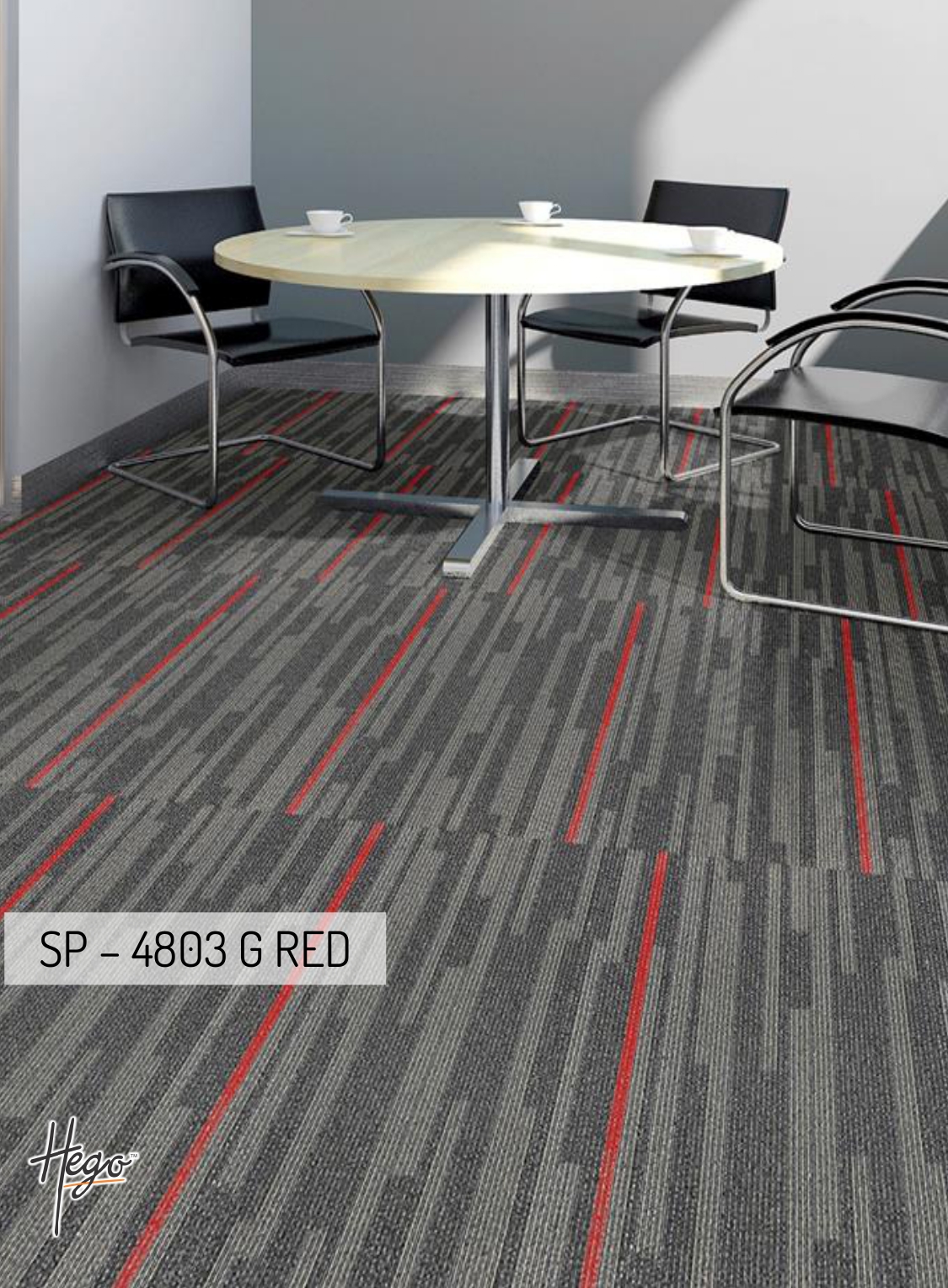 SP – 4803  G RED Hego Carpet Tile - Durable & Stylish Flooring