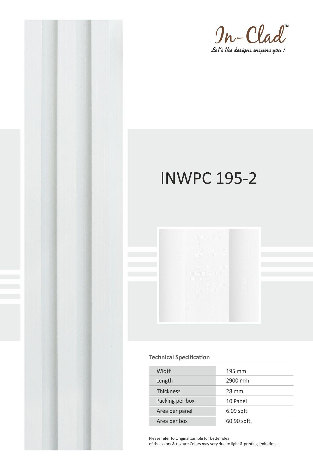 InWPC 195-4 Tile - Durable WPC Panel Code for Stylish Interiors