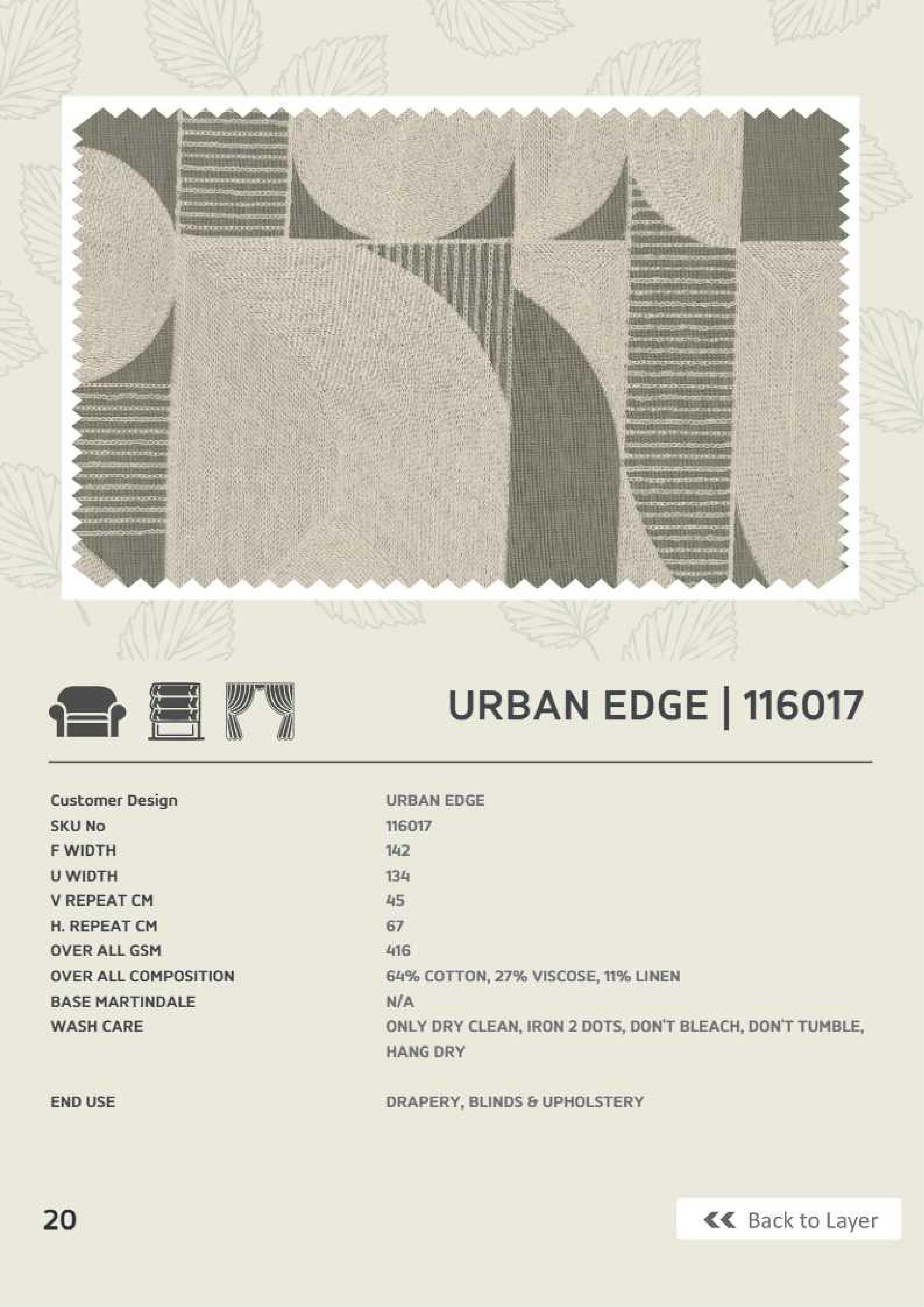 Urban Edge 116017 Linen Fabric - Modern Elegance