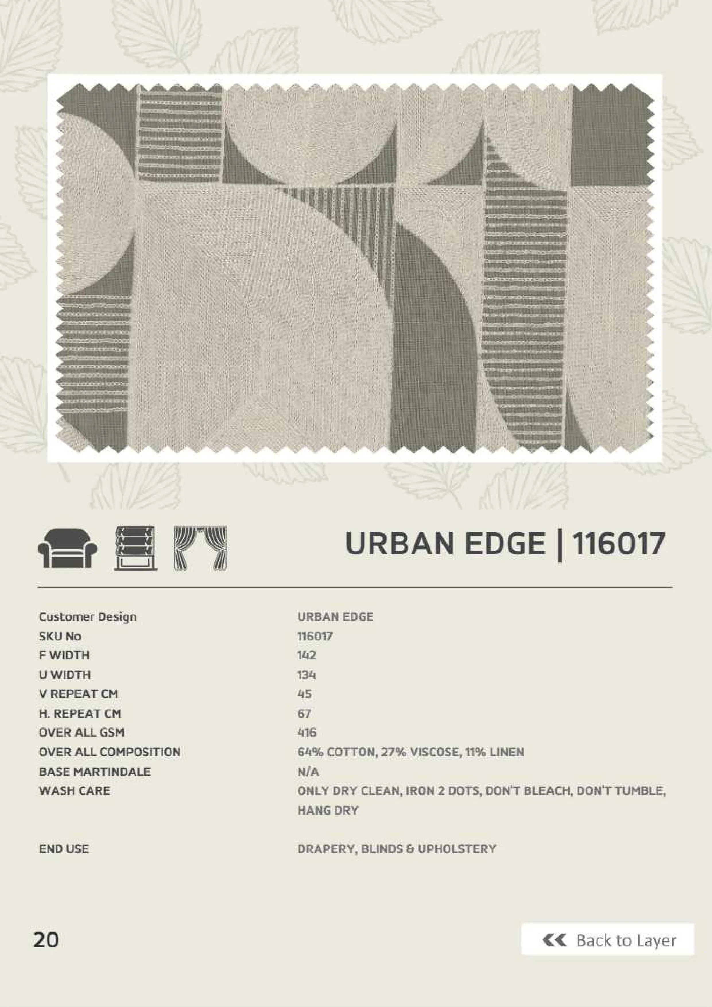 Urban Edge 116017 Linen Fabric - Modern Elegance