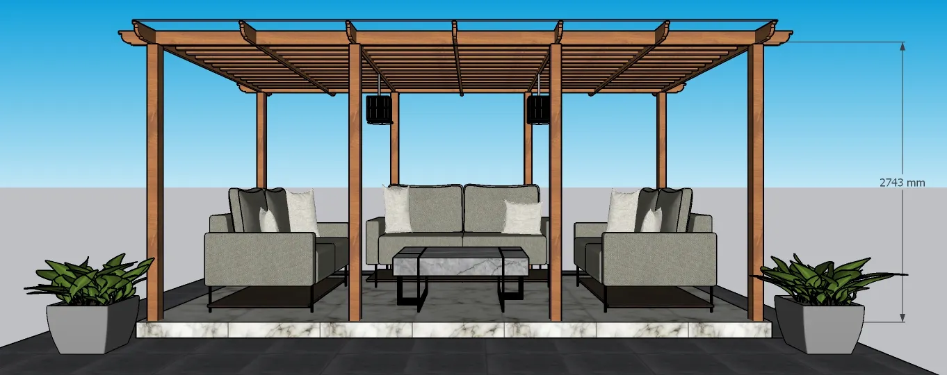 Pergola 3D Design – Stylish Outdoor Shade Structure