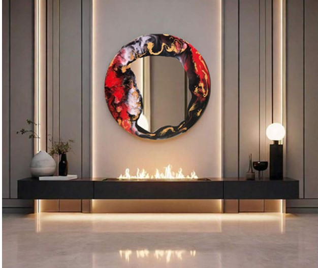 Ddioss D-106R Stylish Round Wall Mirror
