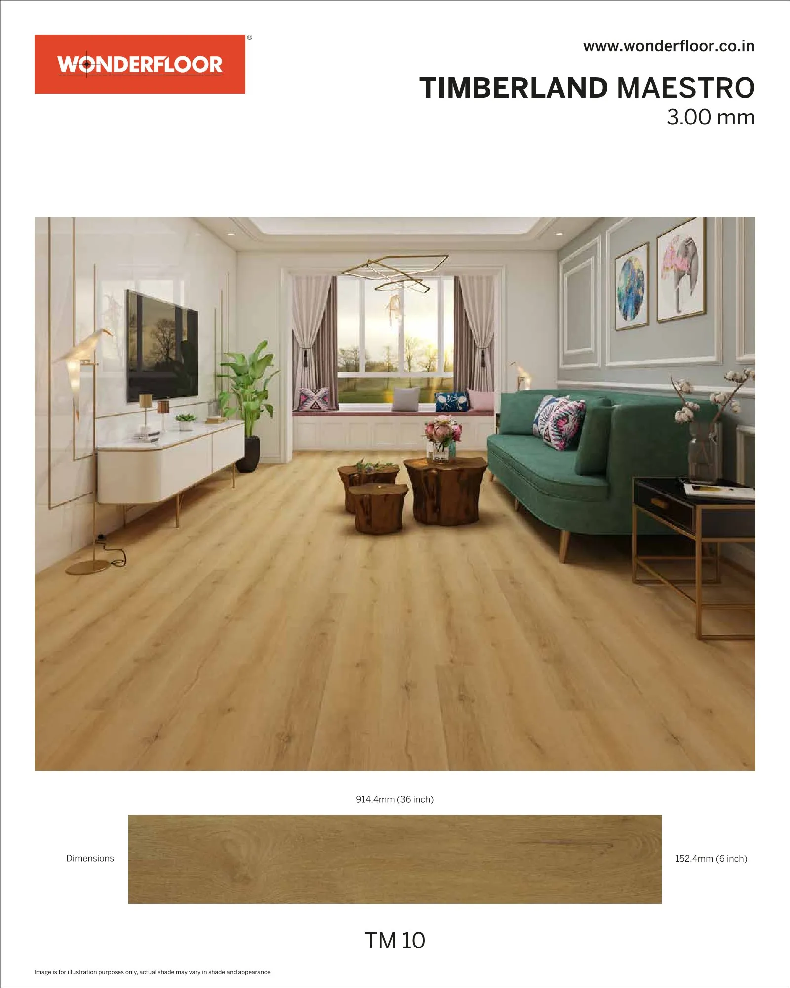 TM-10 -Wonderfloor Room View Maestro 3.00mm Vinyl Flooring
