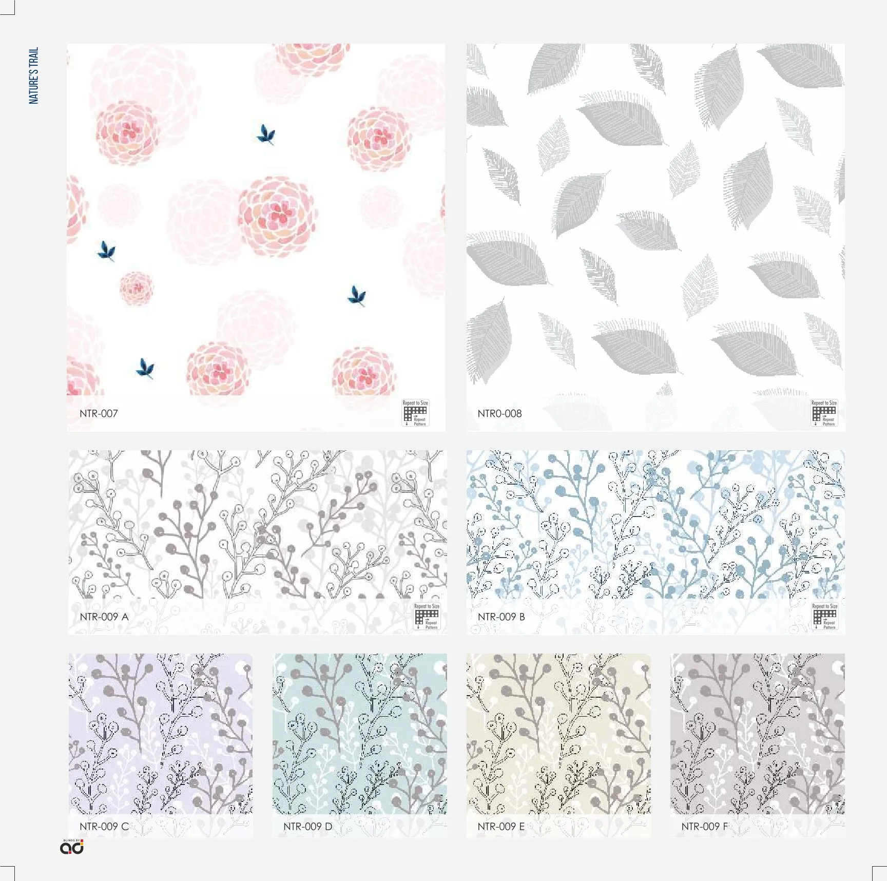 AD Roller Blinds – Nature's Trail Printed Design NTR-007