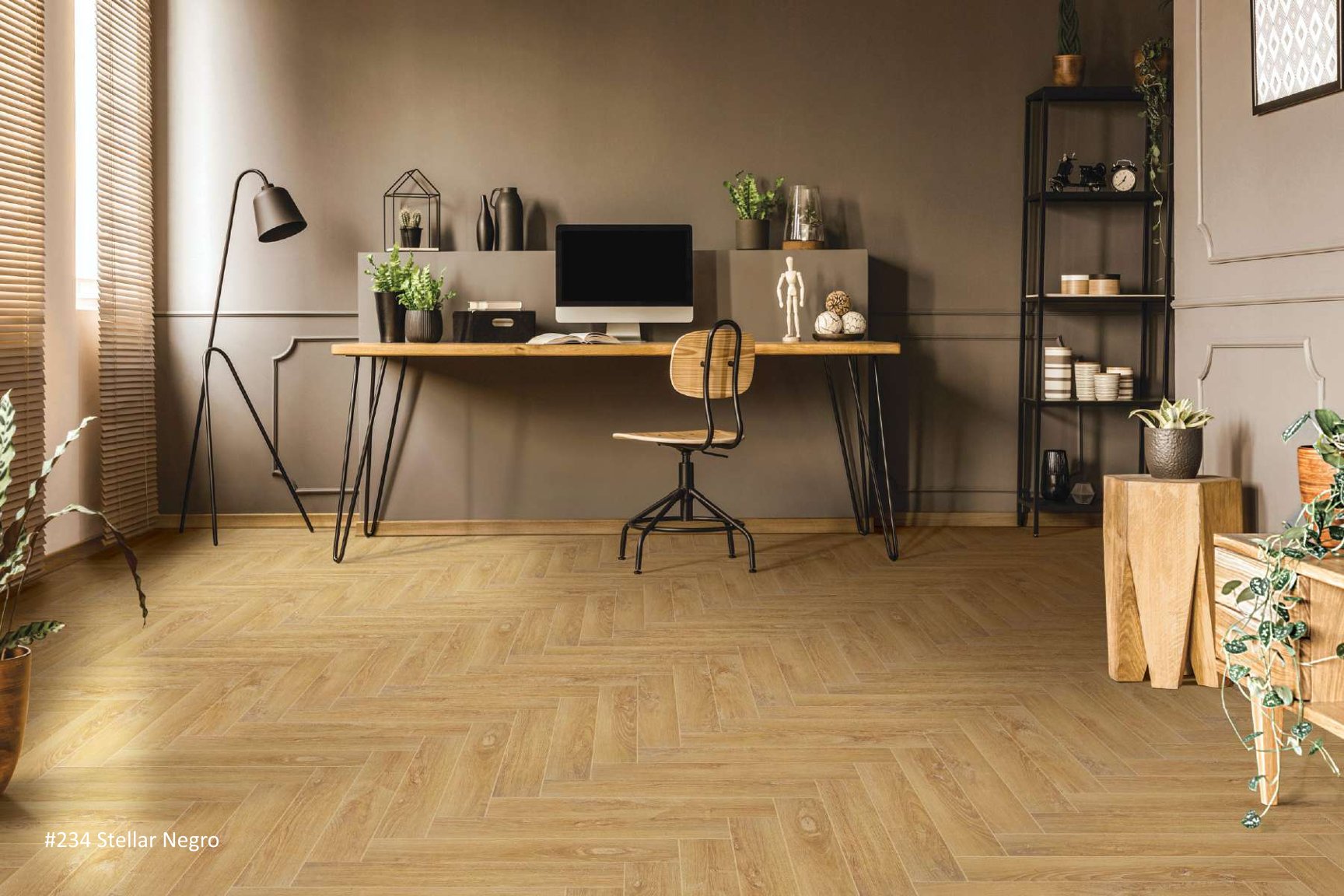 Kaara Herringbone 3.0 Laminate Flooring – 12mm #234- Stellar  Negro