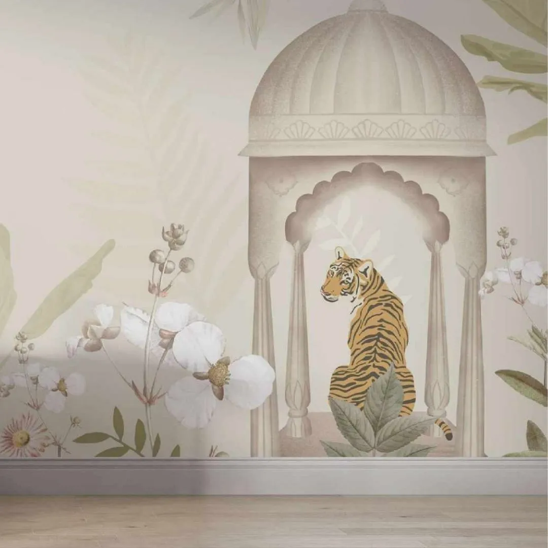 Tropical Tiger Custom Wallpaper Collection - Exotic & Vibrant Wall Decor
