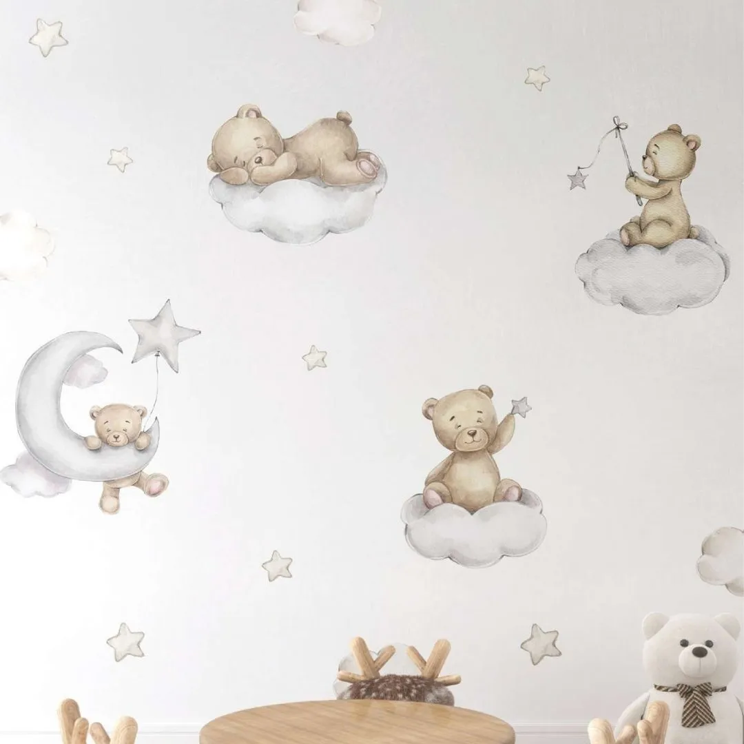 Kids Wallpaper Collection | Teddy On Clouds