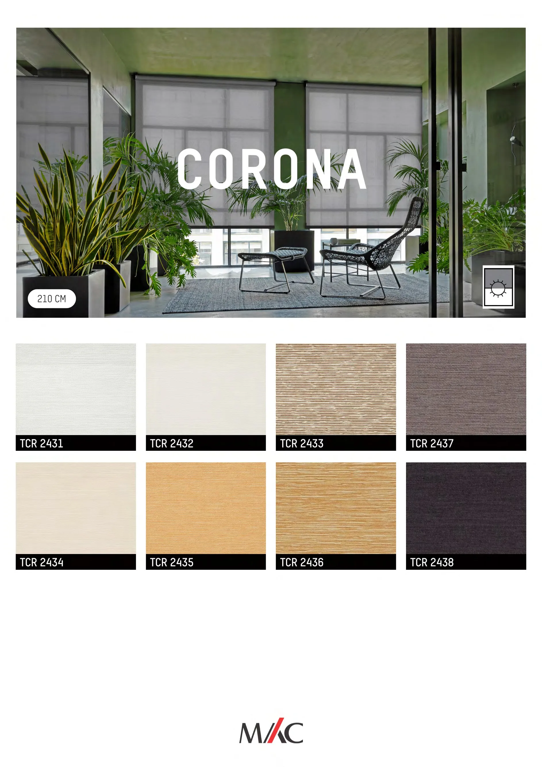 Mac Translucent Blinds CORONA – Soft Light & Privacy