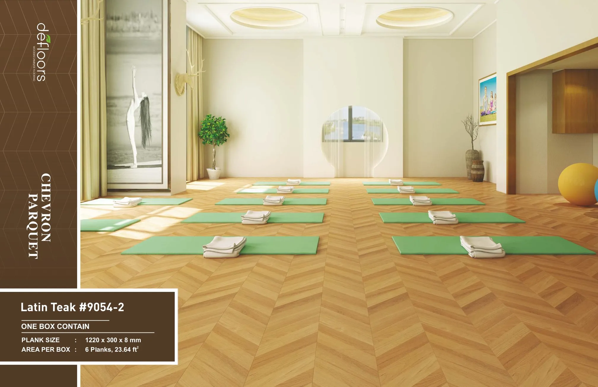 Defloors Chevron latin teak #9054-2 – 8MM