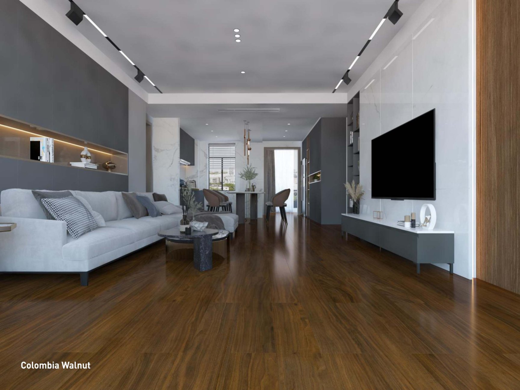 Defloors The Walnut - Colombia  Walnut 8mm Flooring