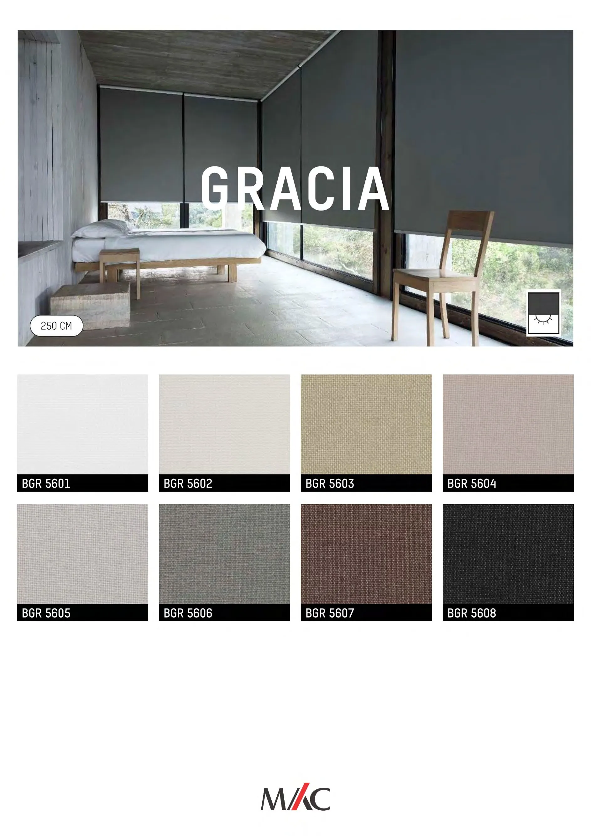 Mac Blackout Blinds GRACIA – Full Light Control