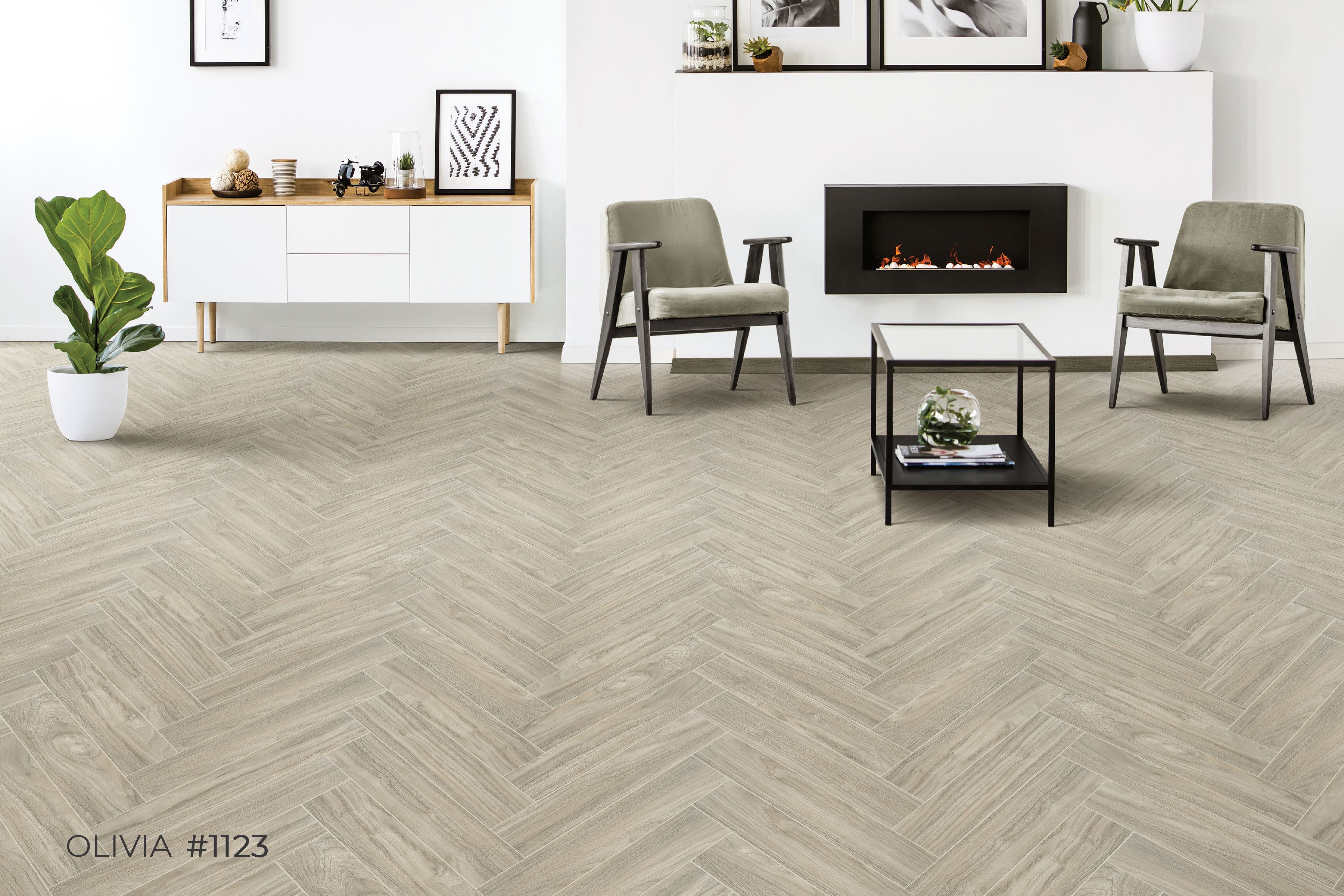 Kaara Lamiwood Herringbone 8mm Flooring - Olivia  #1123